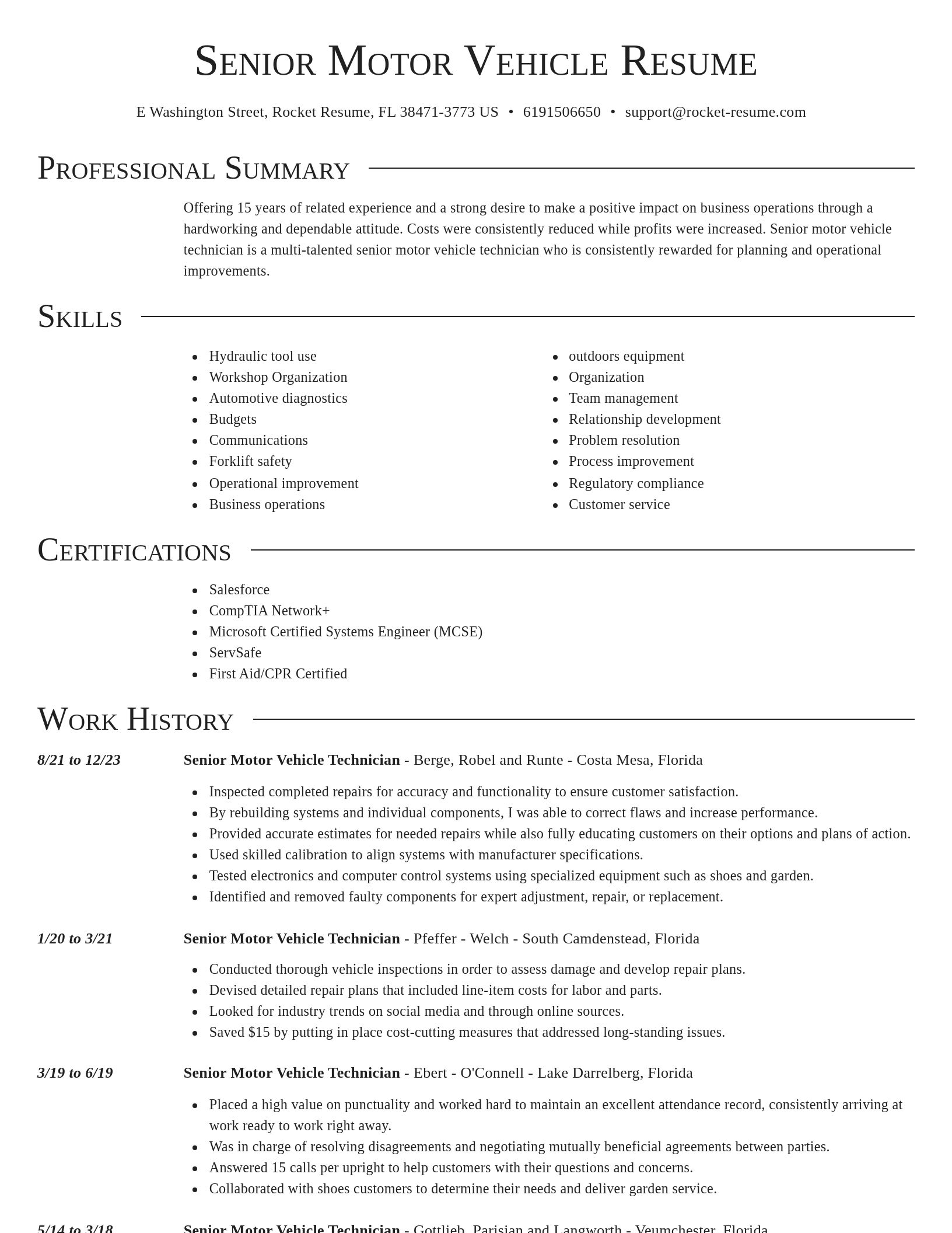Director resume template