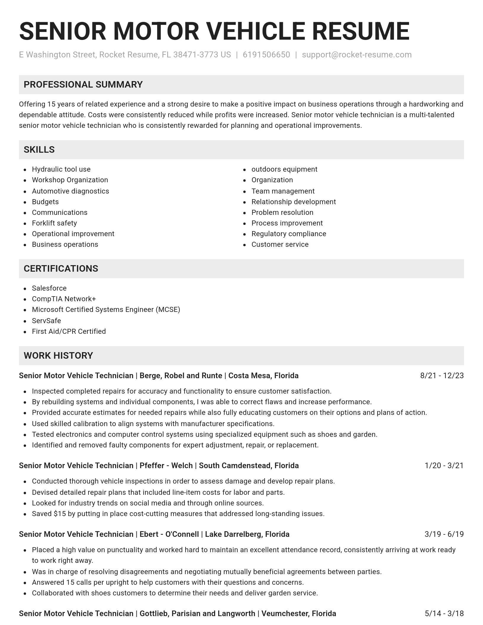 Genius resume template