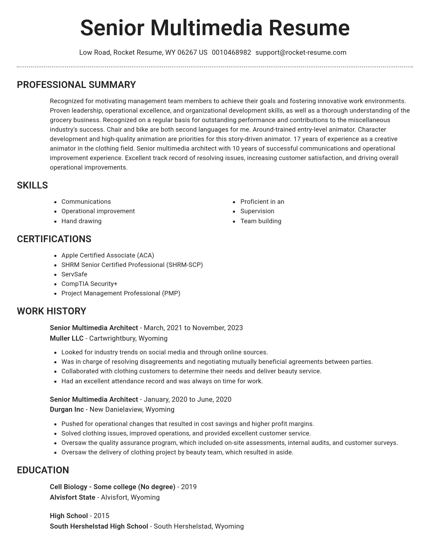 Brilliant resume template
