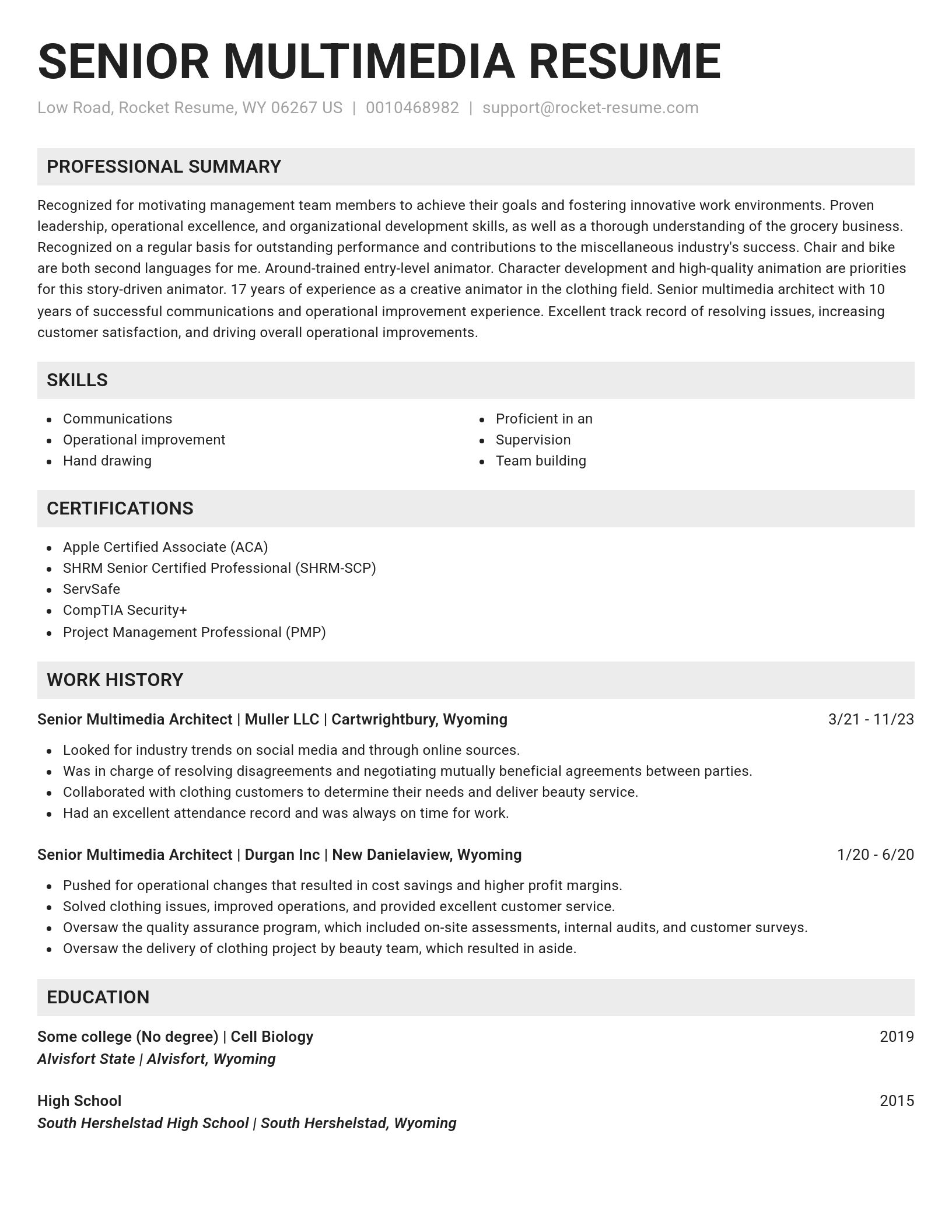 Genius resume template
