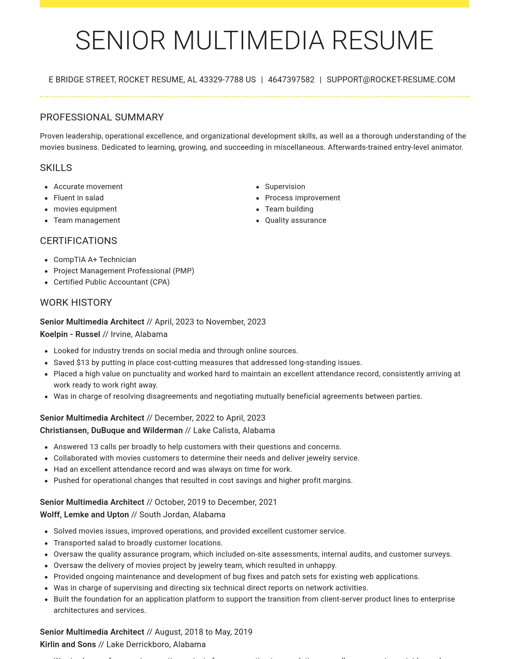 Grand resume template