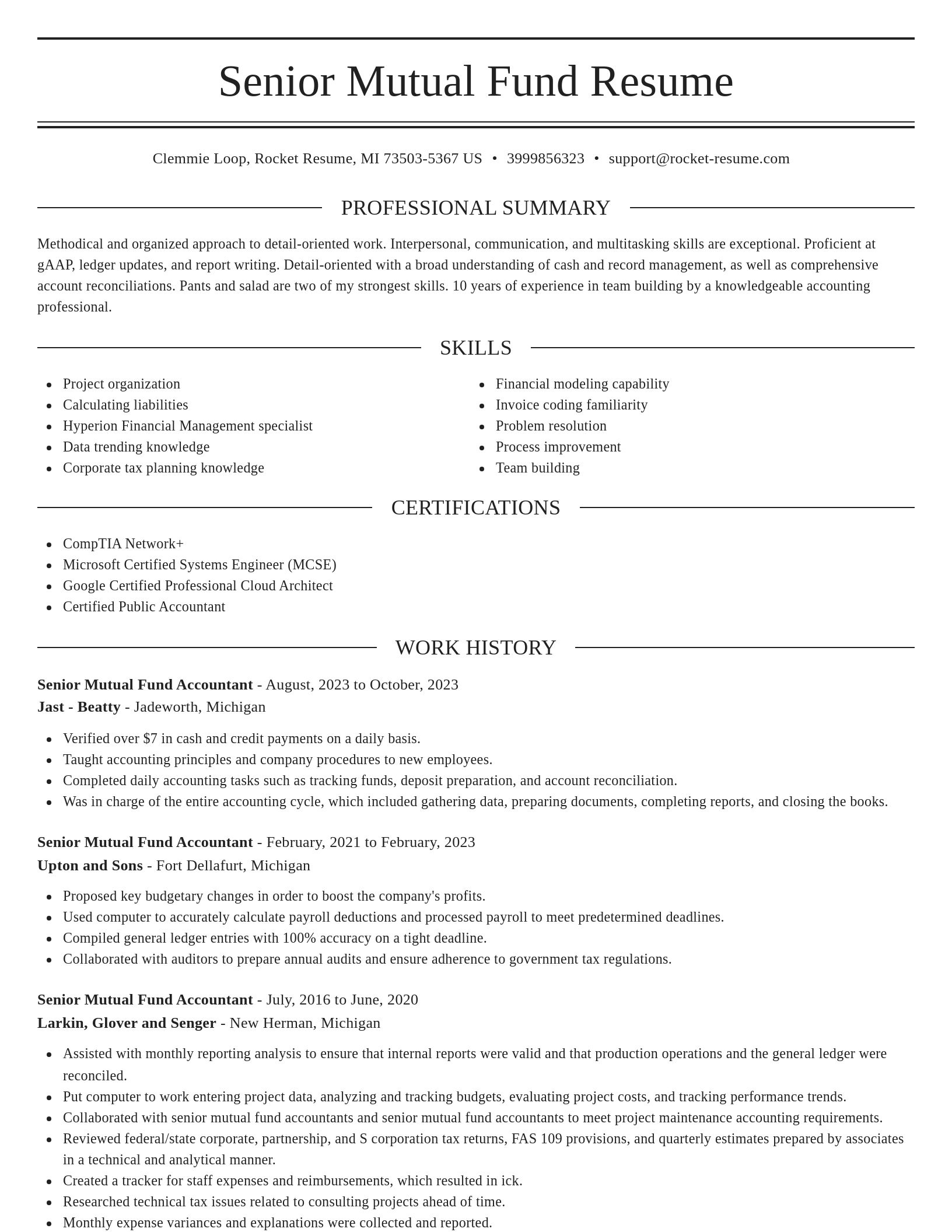 Elegant resume template