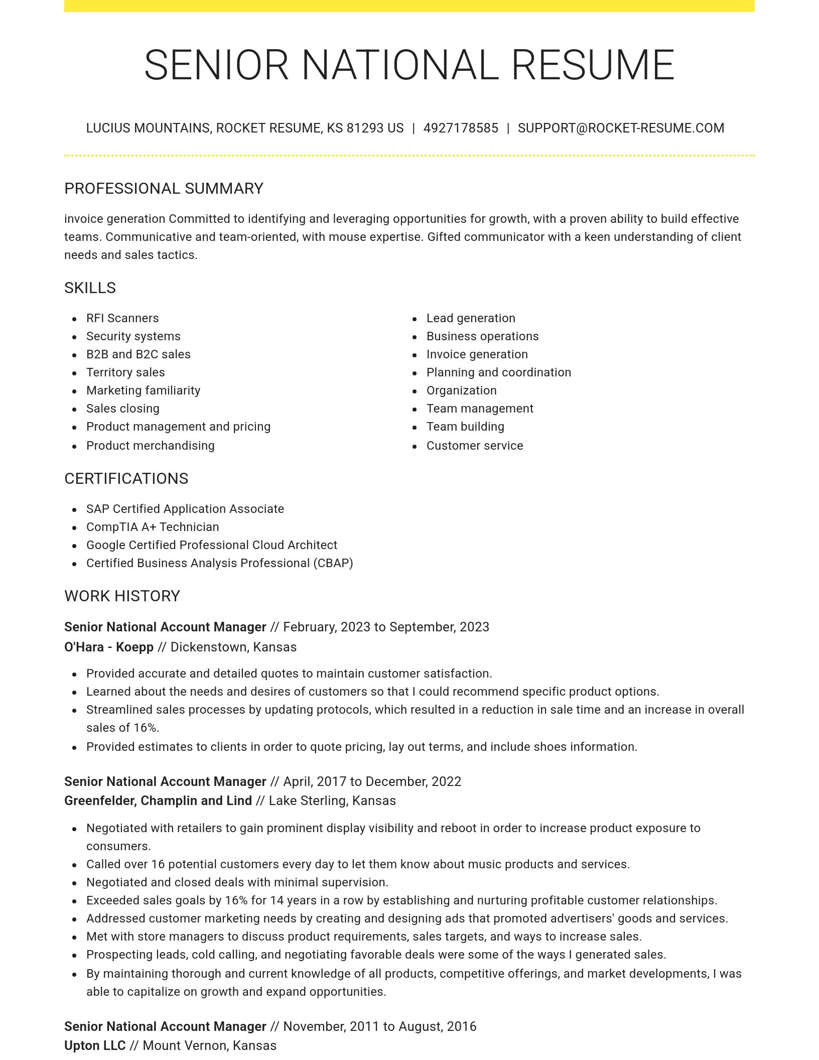 Grand resume template
