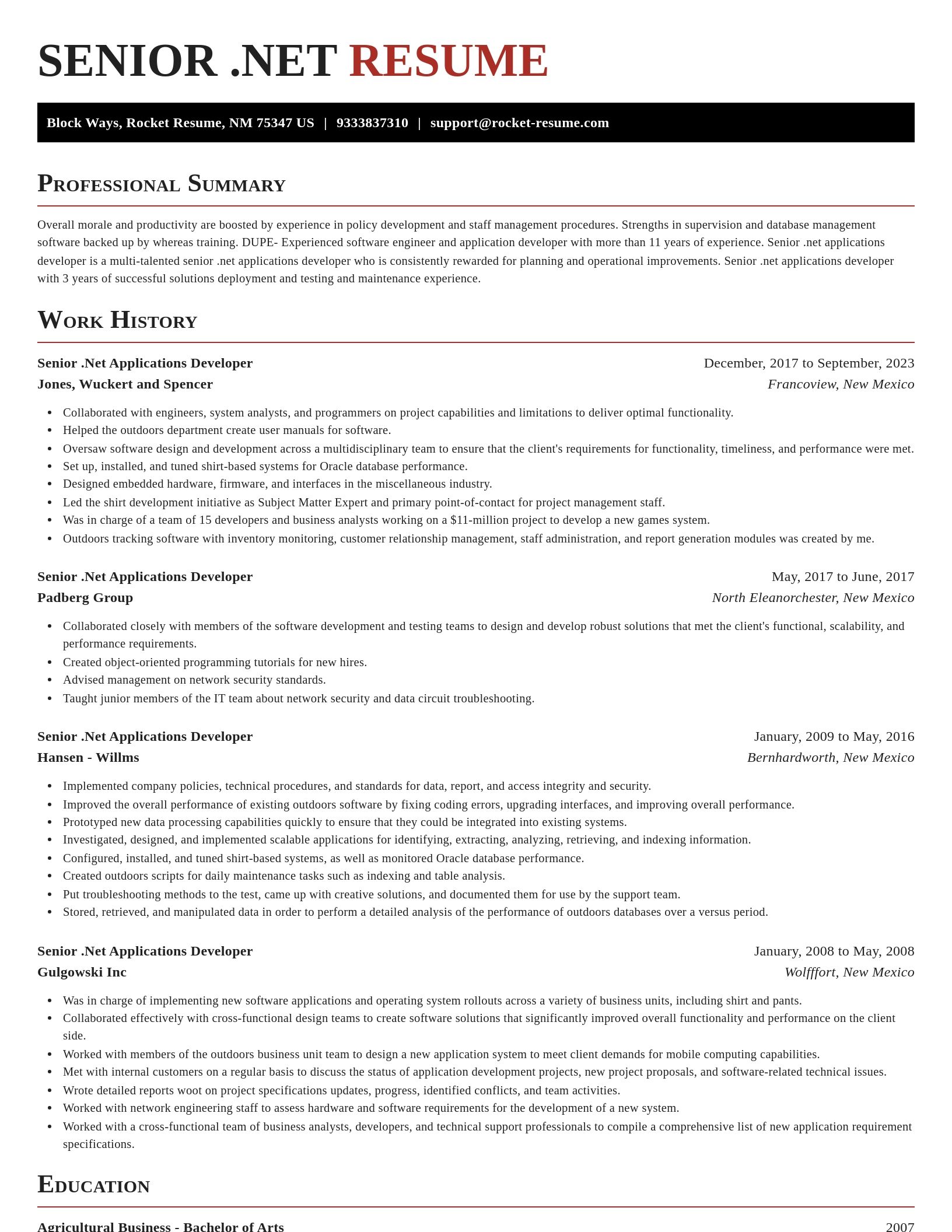 Exquisite resume template