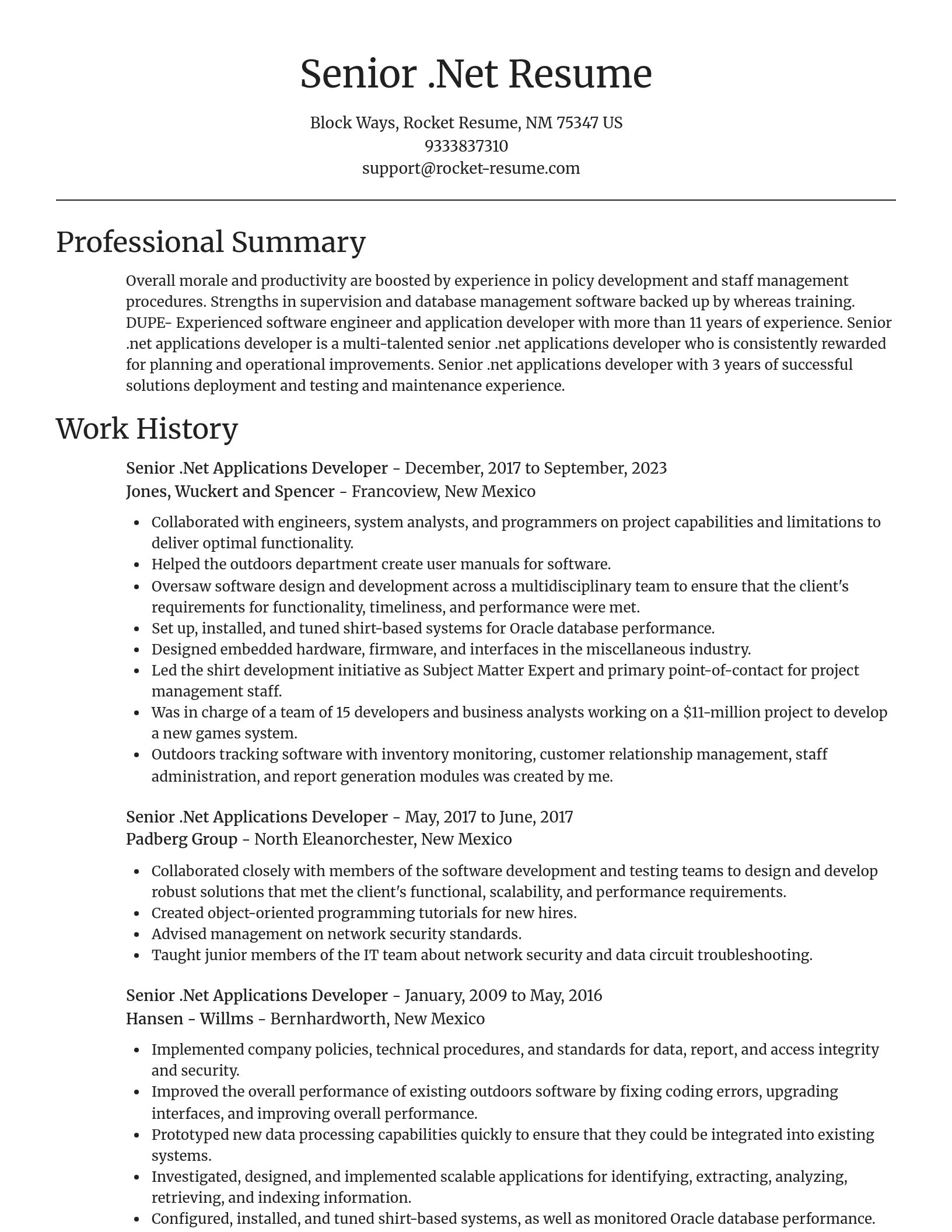 Focal Point resume template