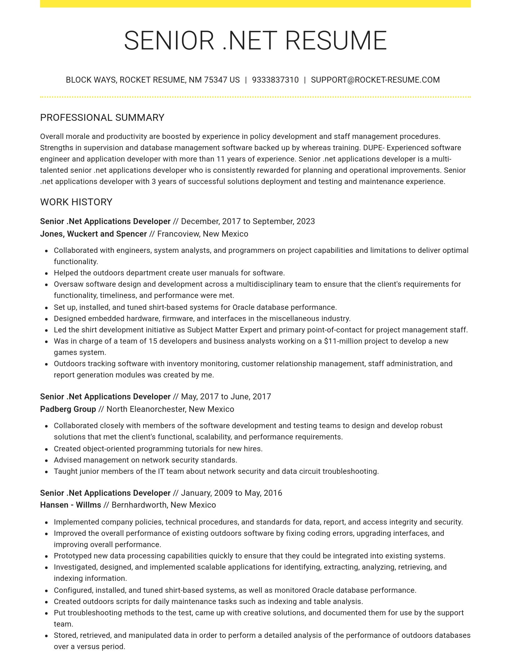 Grand resume template