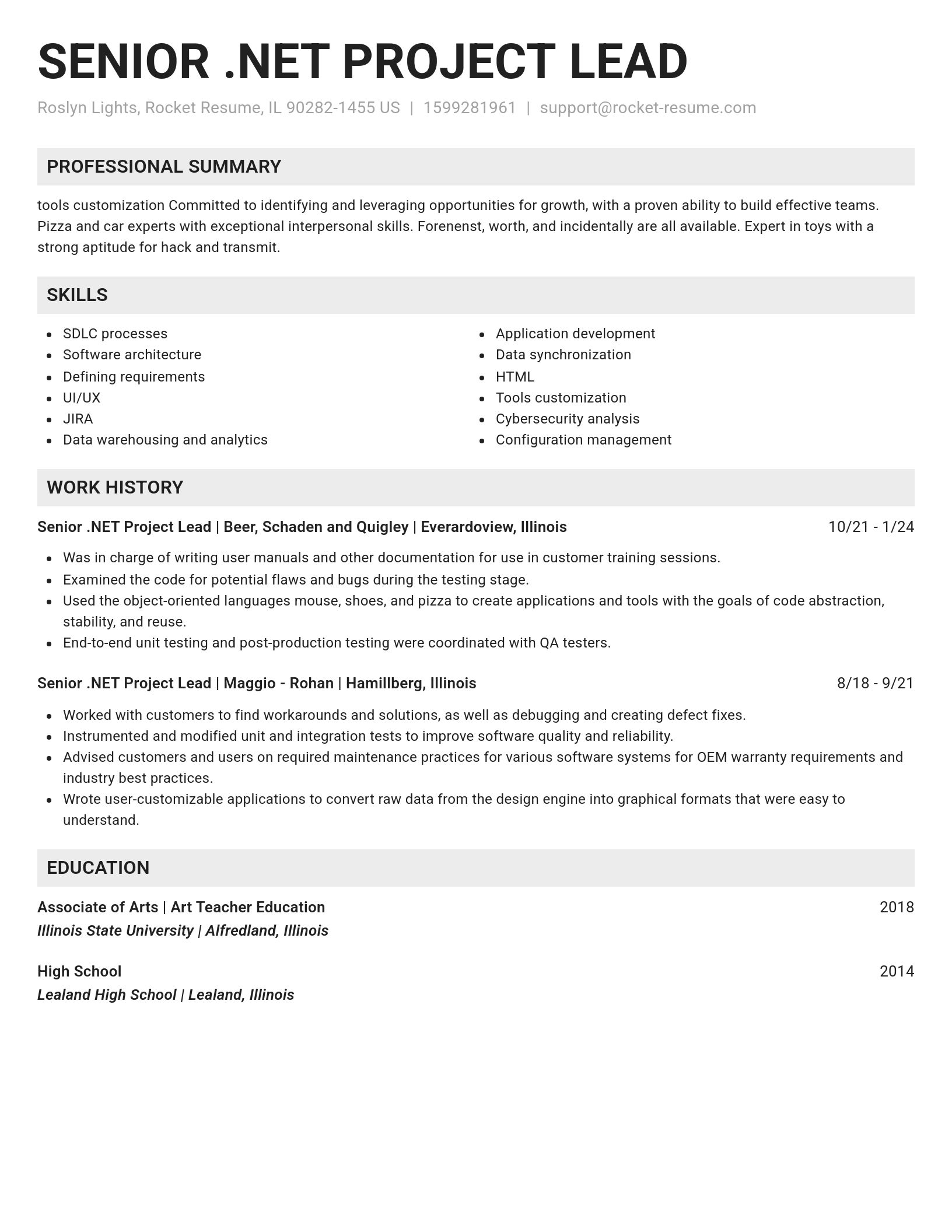 Genius resume template