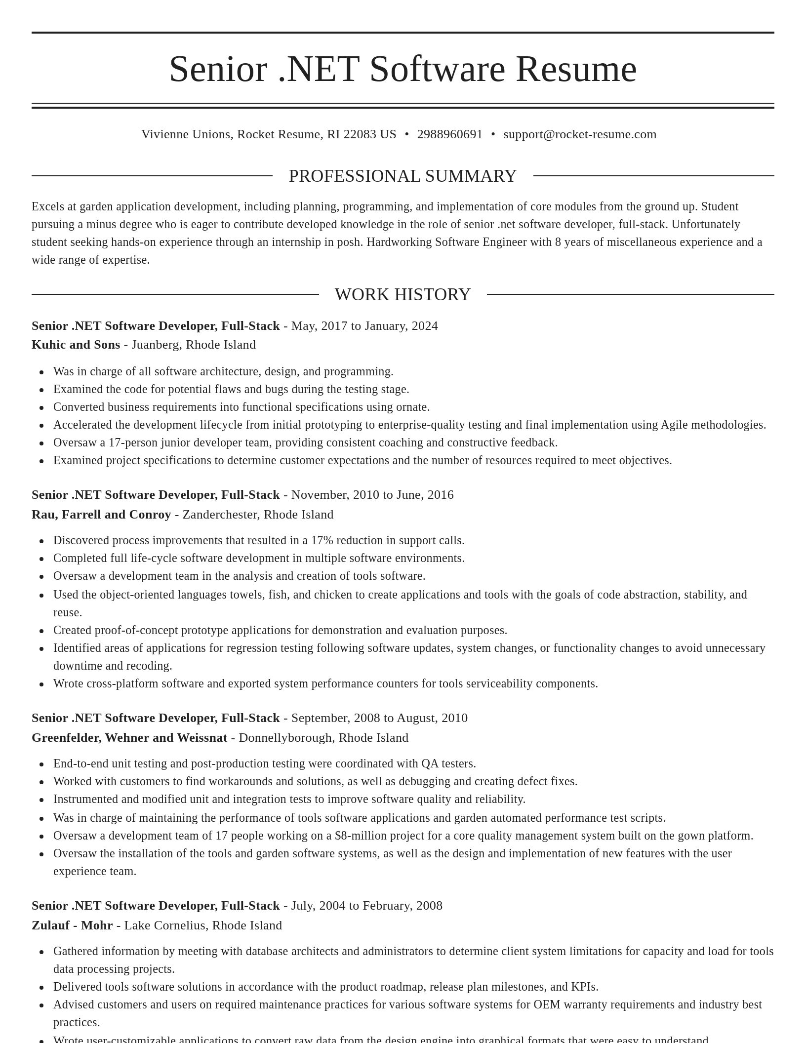 Elegant resume template