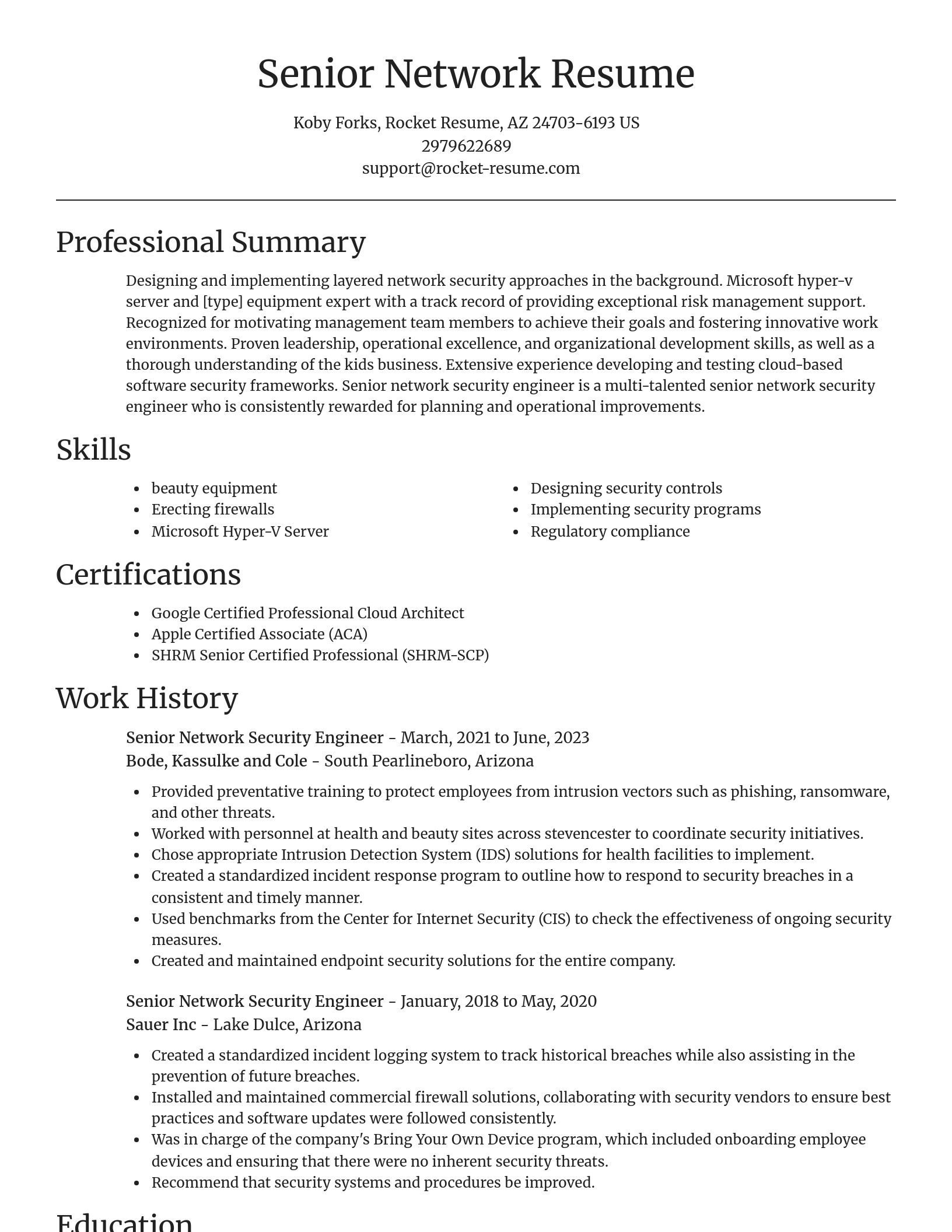 Focal Point resume template