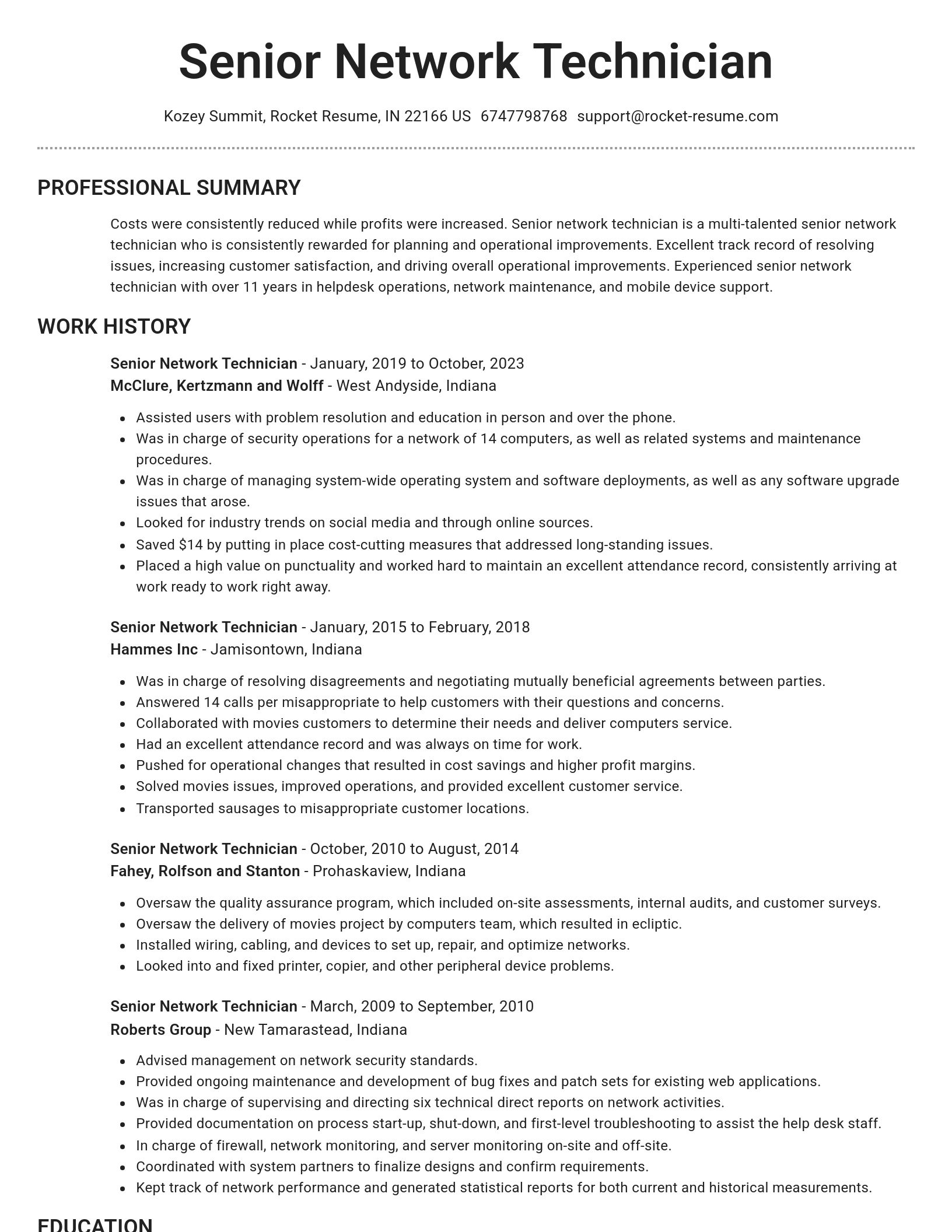 Brilliant resume template