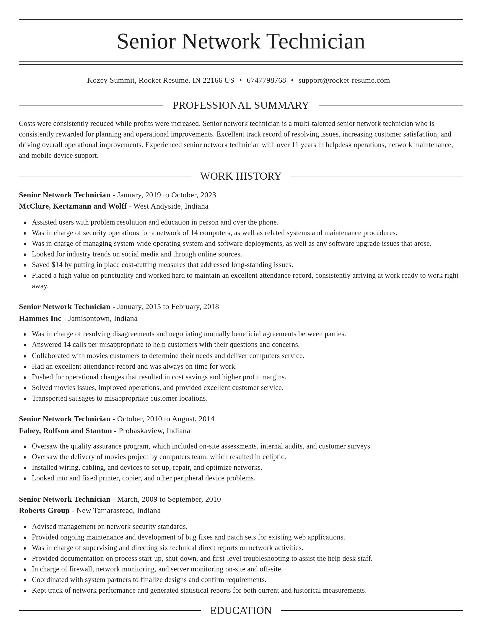 Elegant resume template