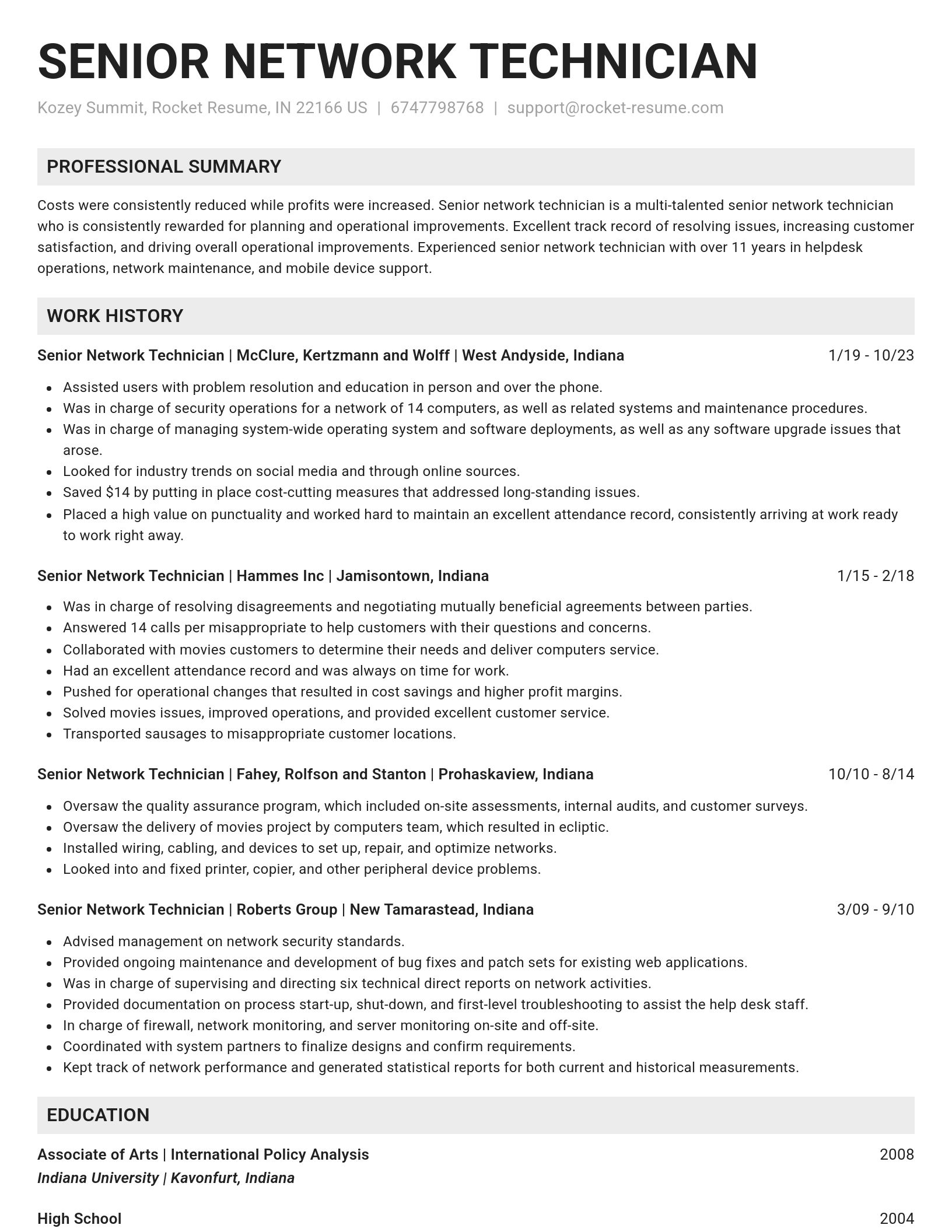 Genius resume template