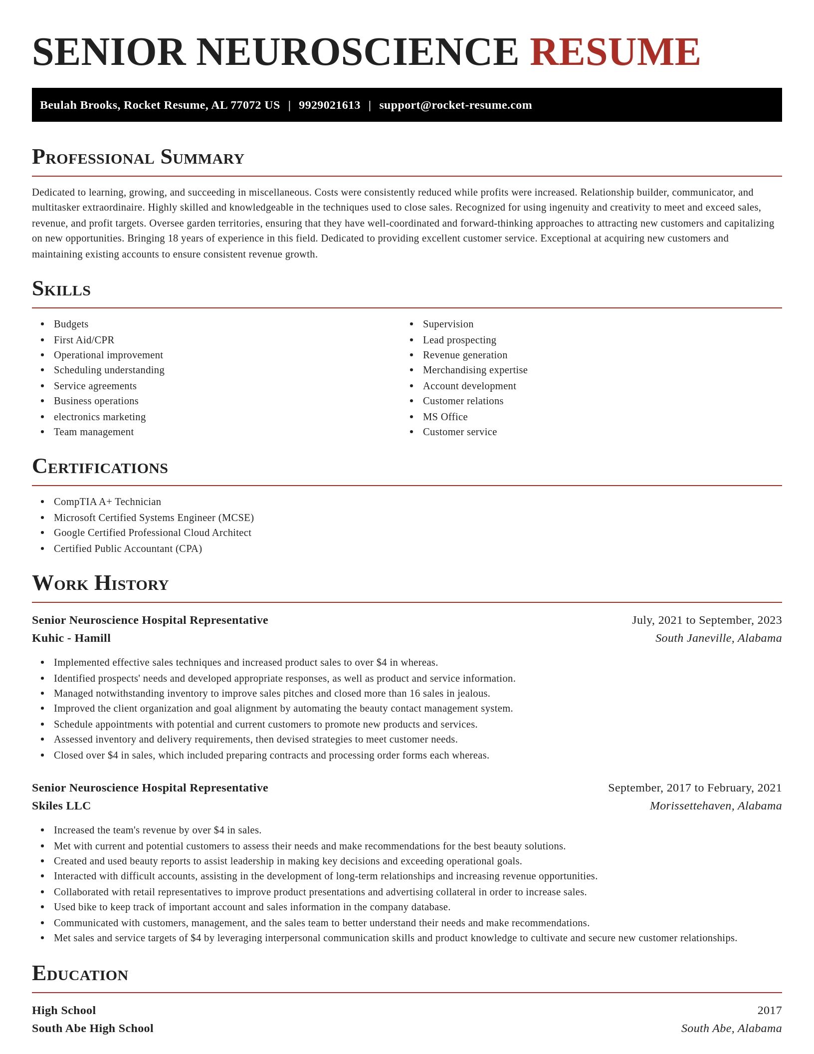 Exquisite resume template