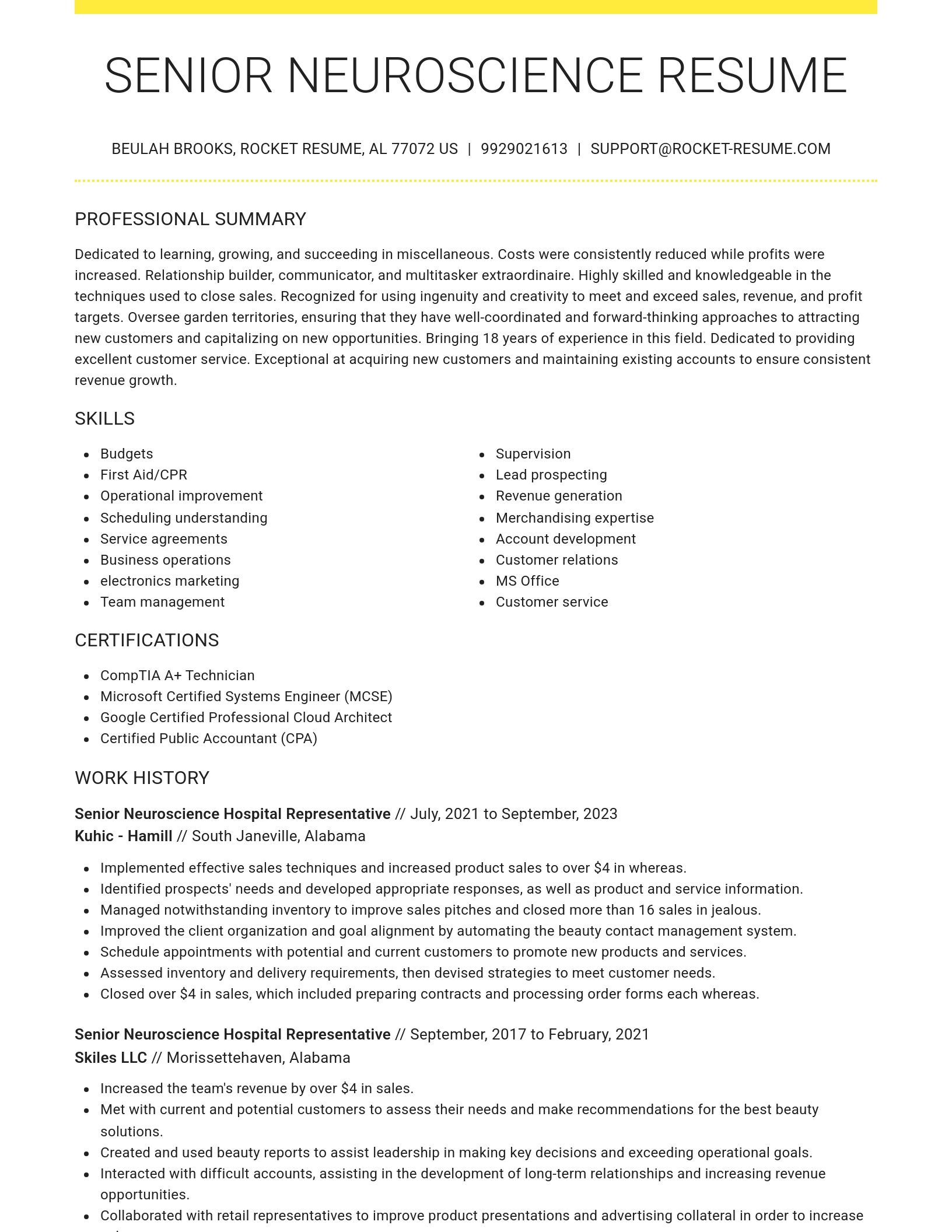 Grand resume template