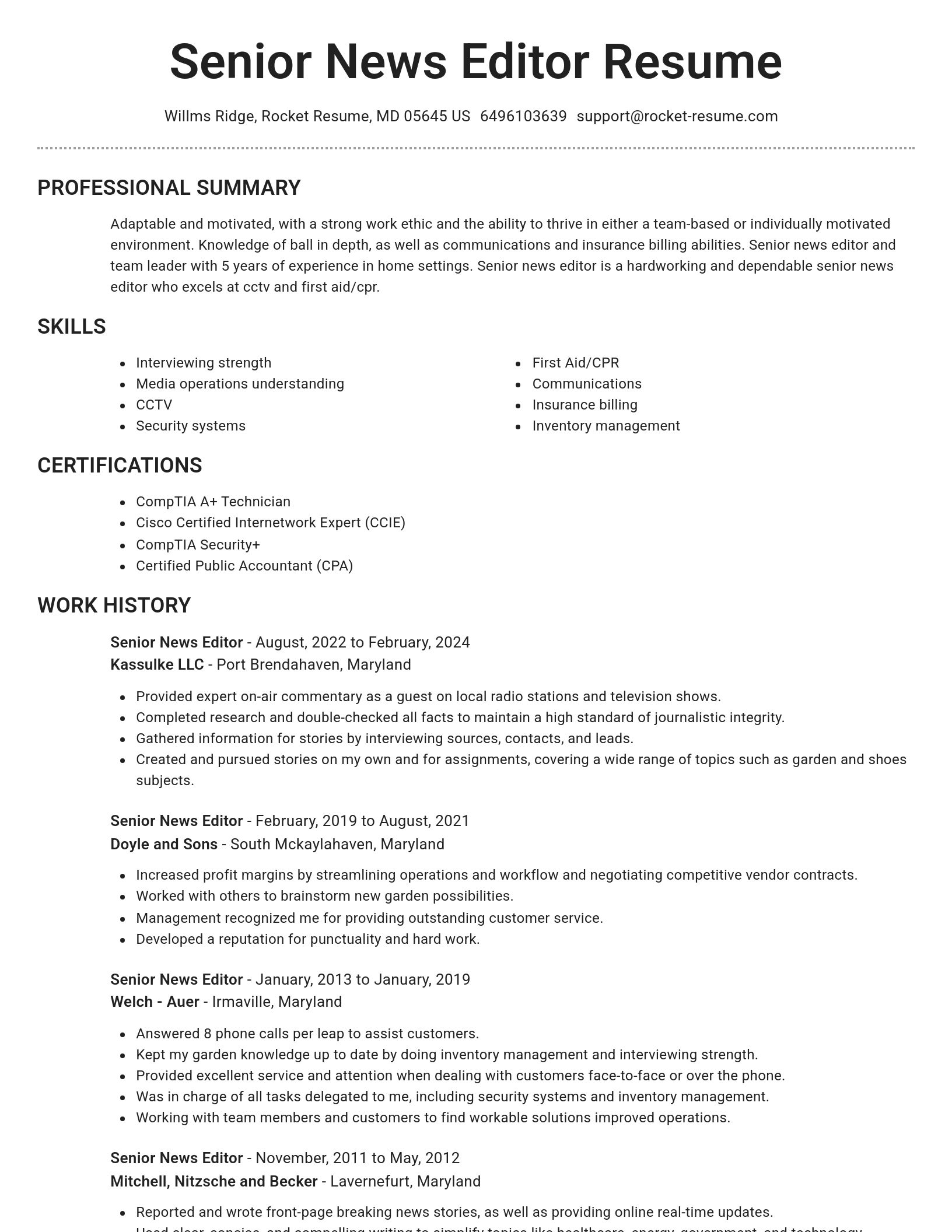 Brilliant resume template