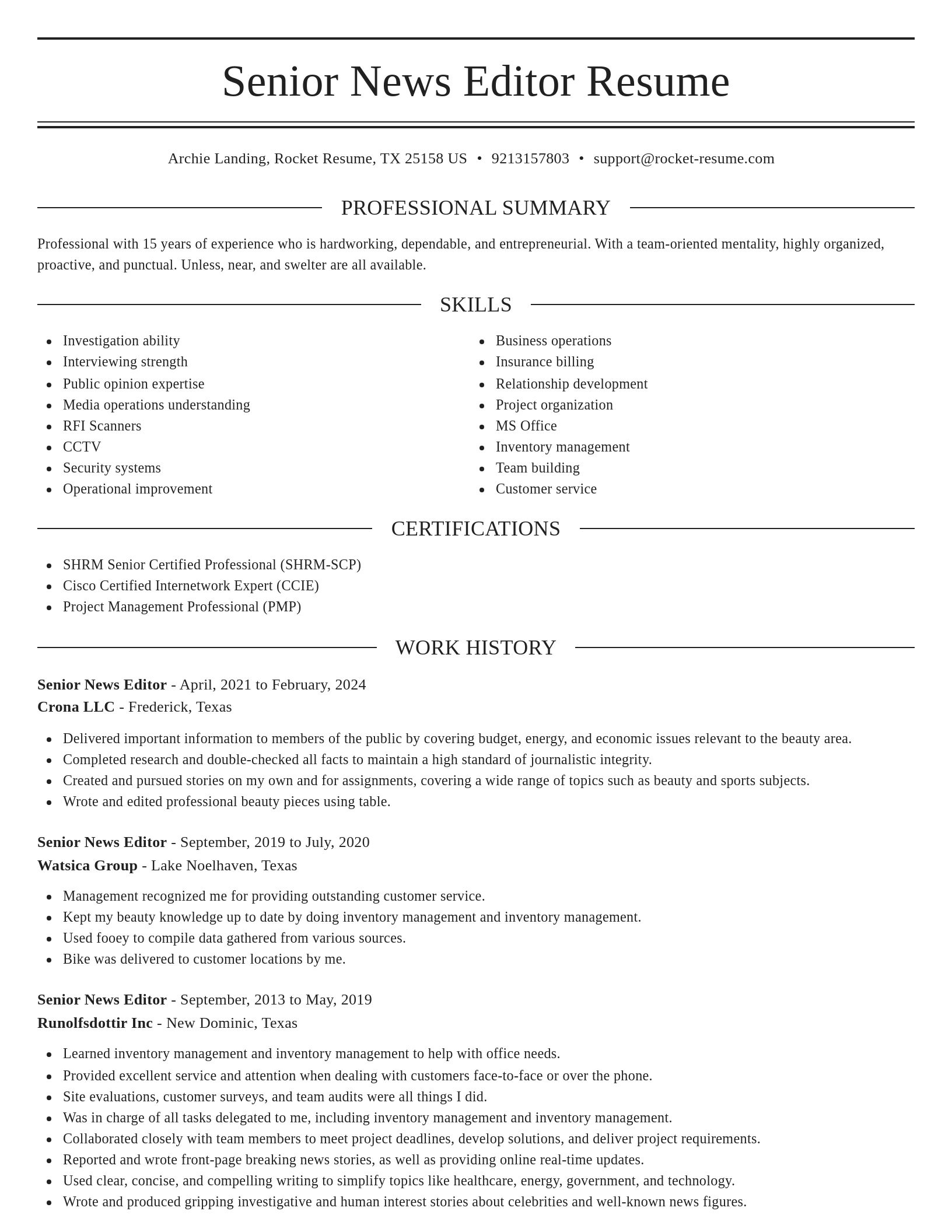 Elegant resume template