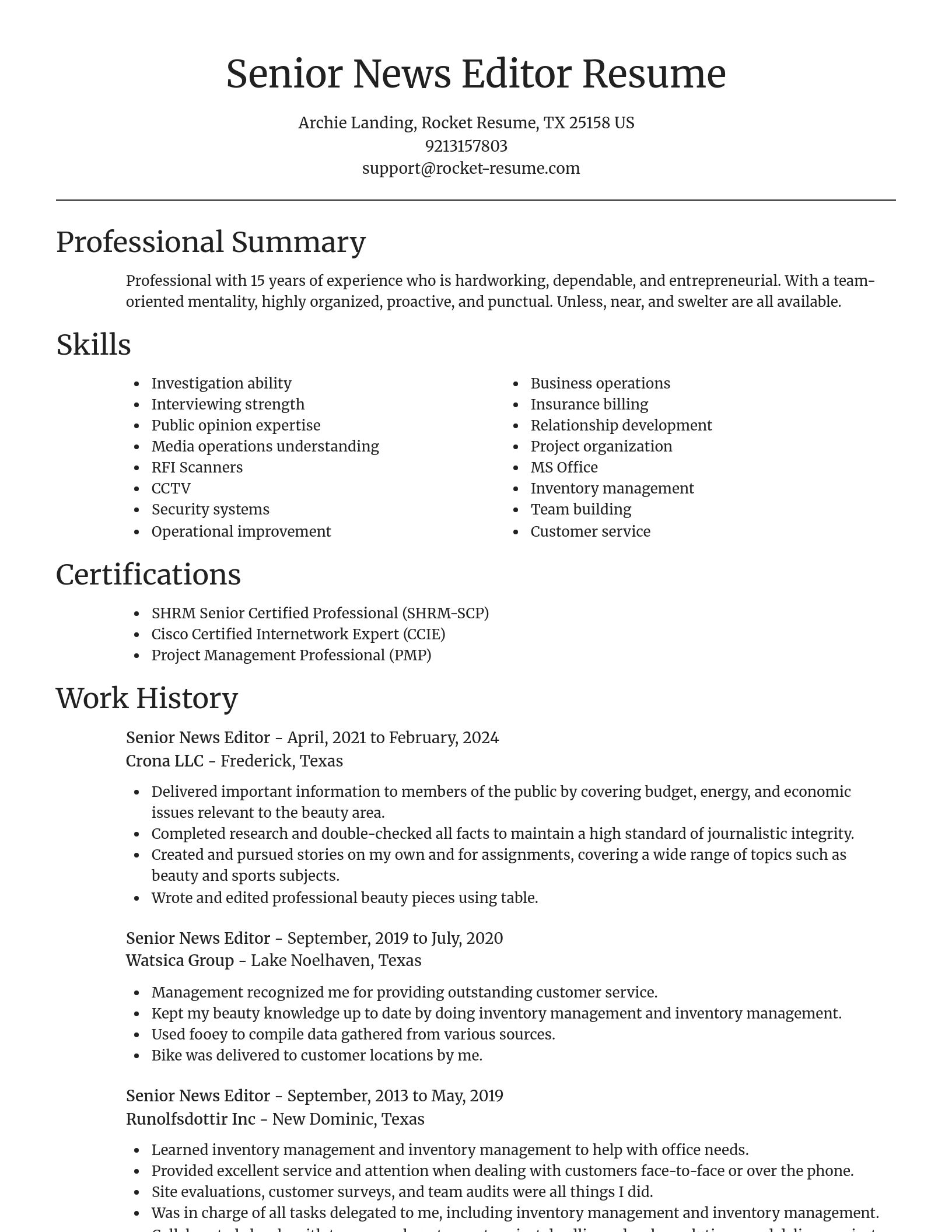Focal Point resume template