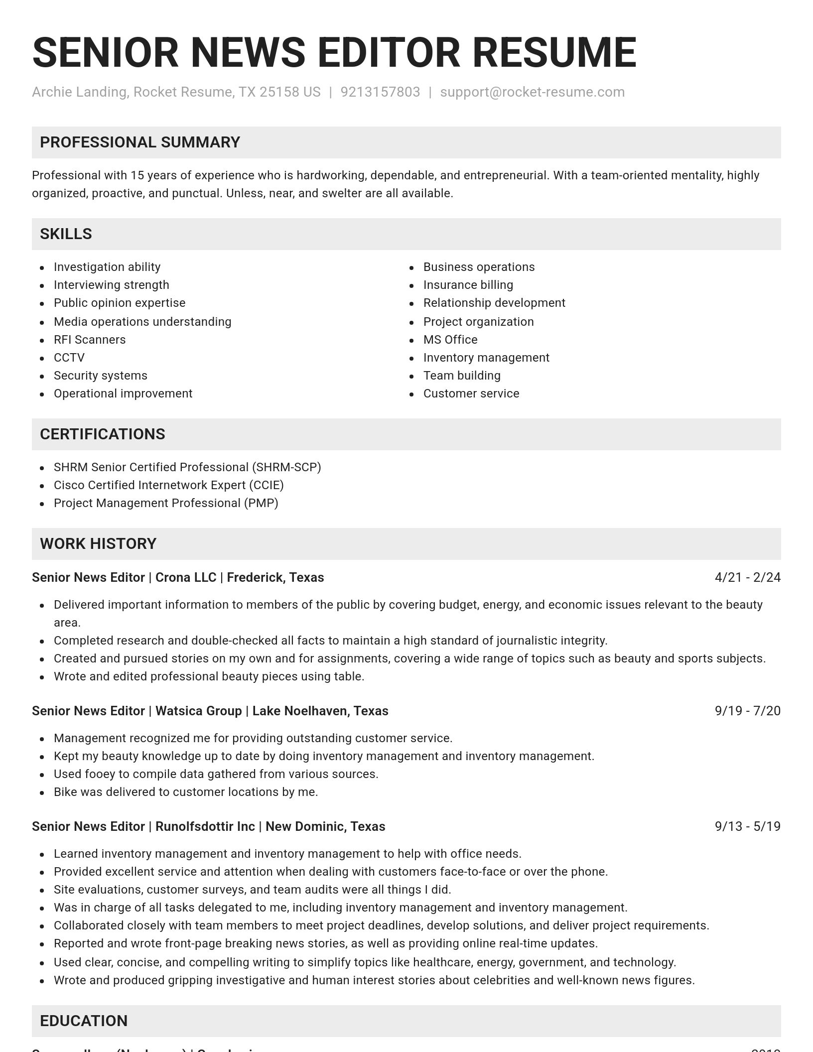 Genius resume template