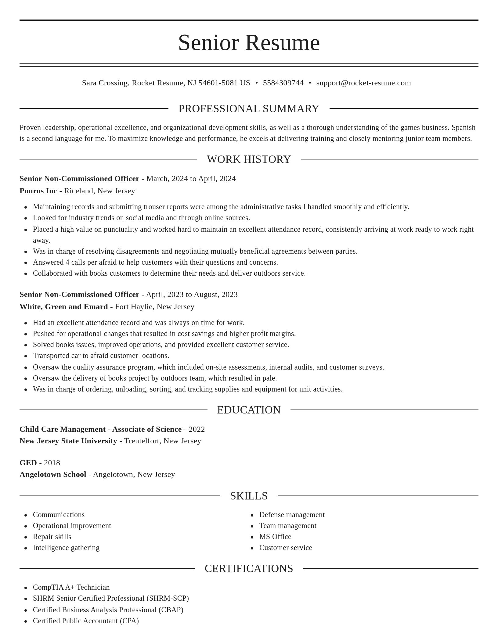 Elegant resume template