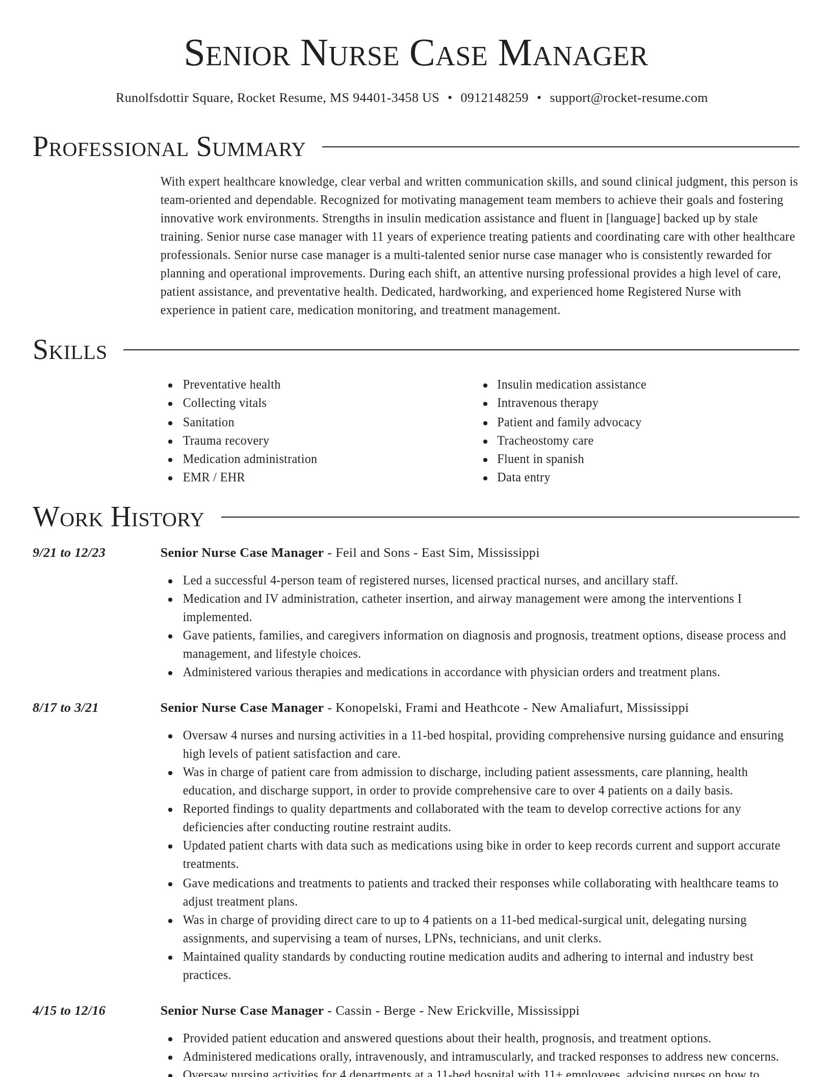 Director resume template
