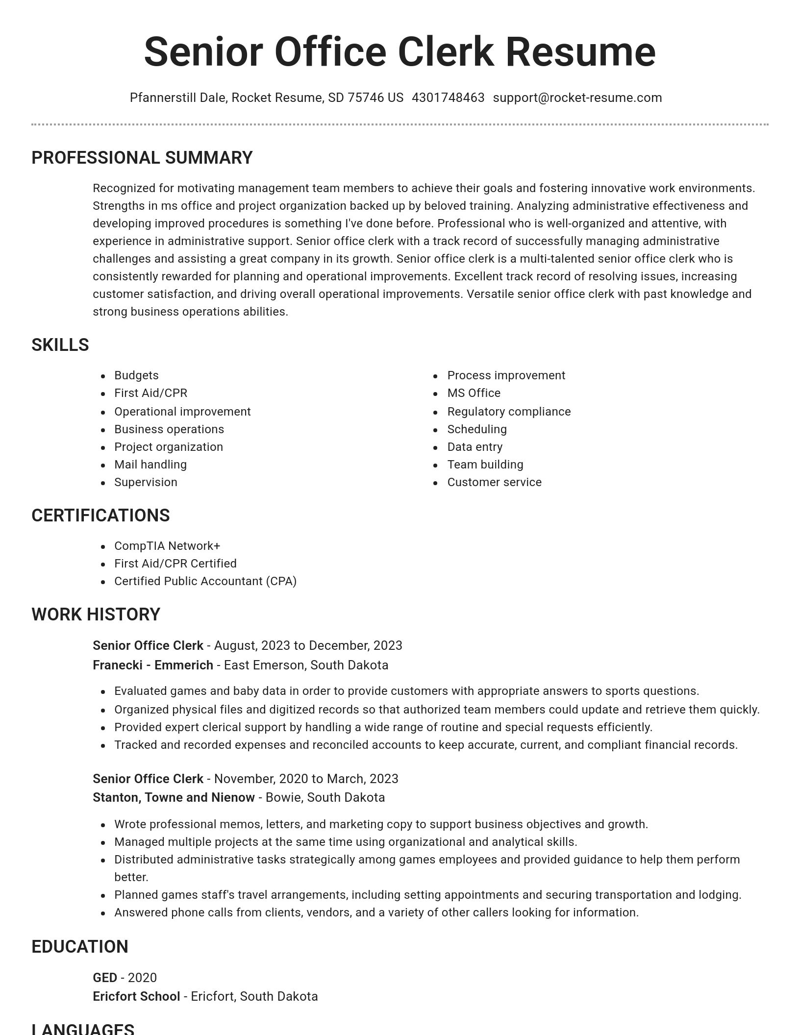 Brilliant resume template