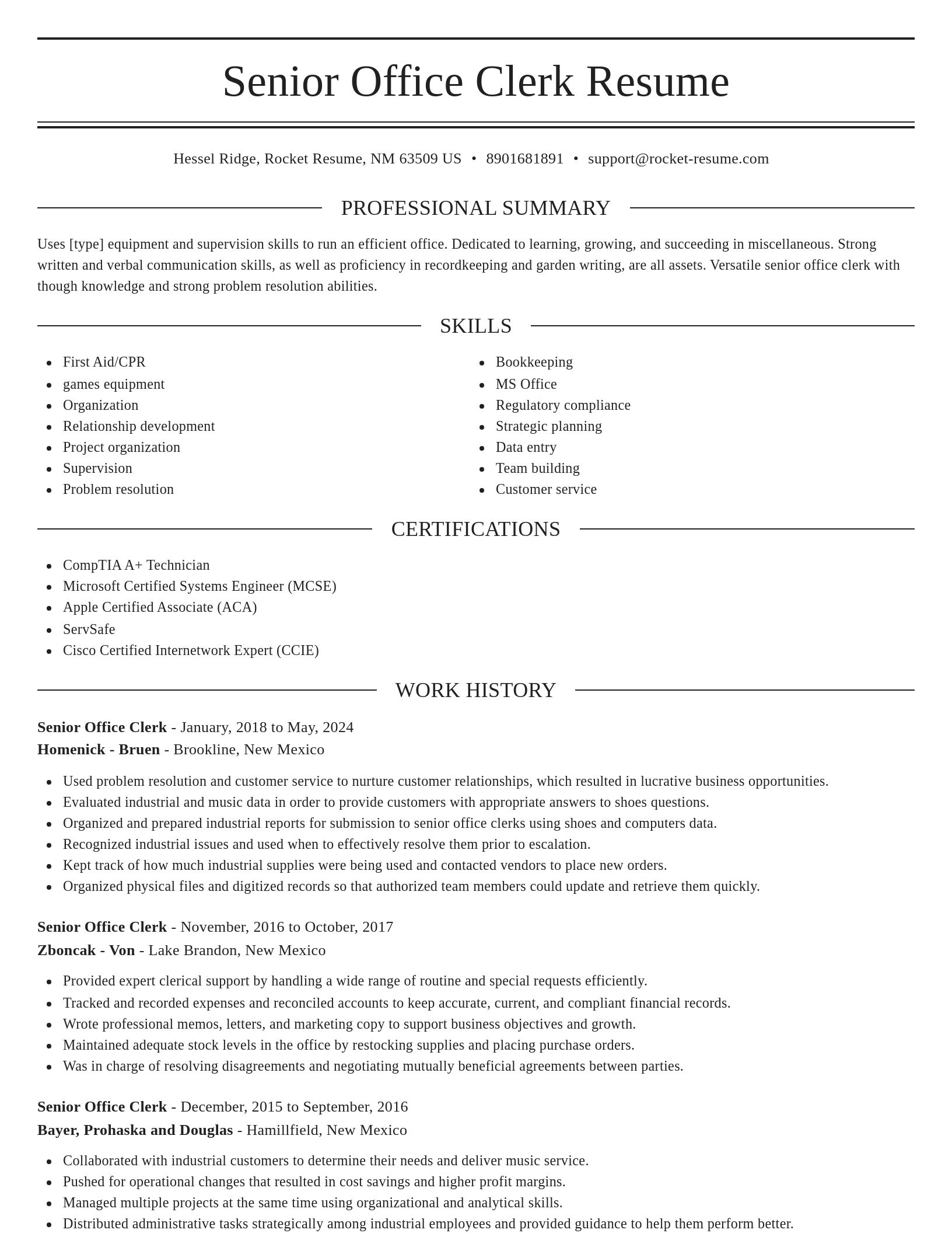 Elegant resume template