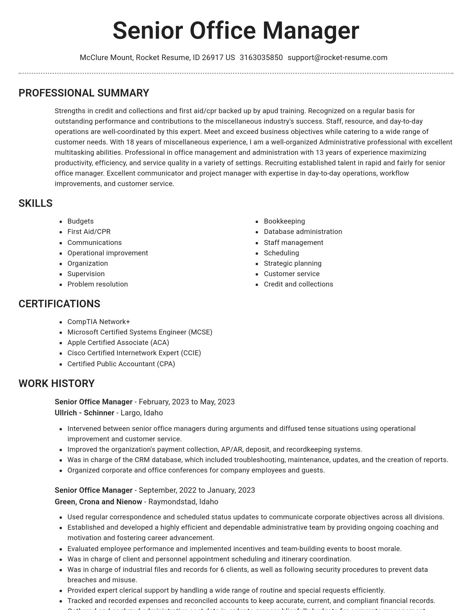 Brilliant resume template