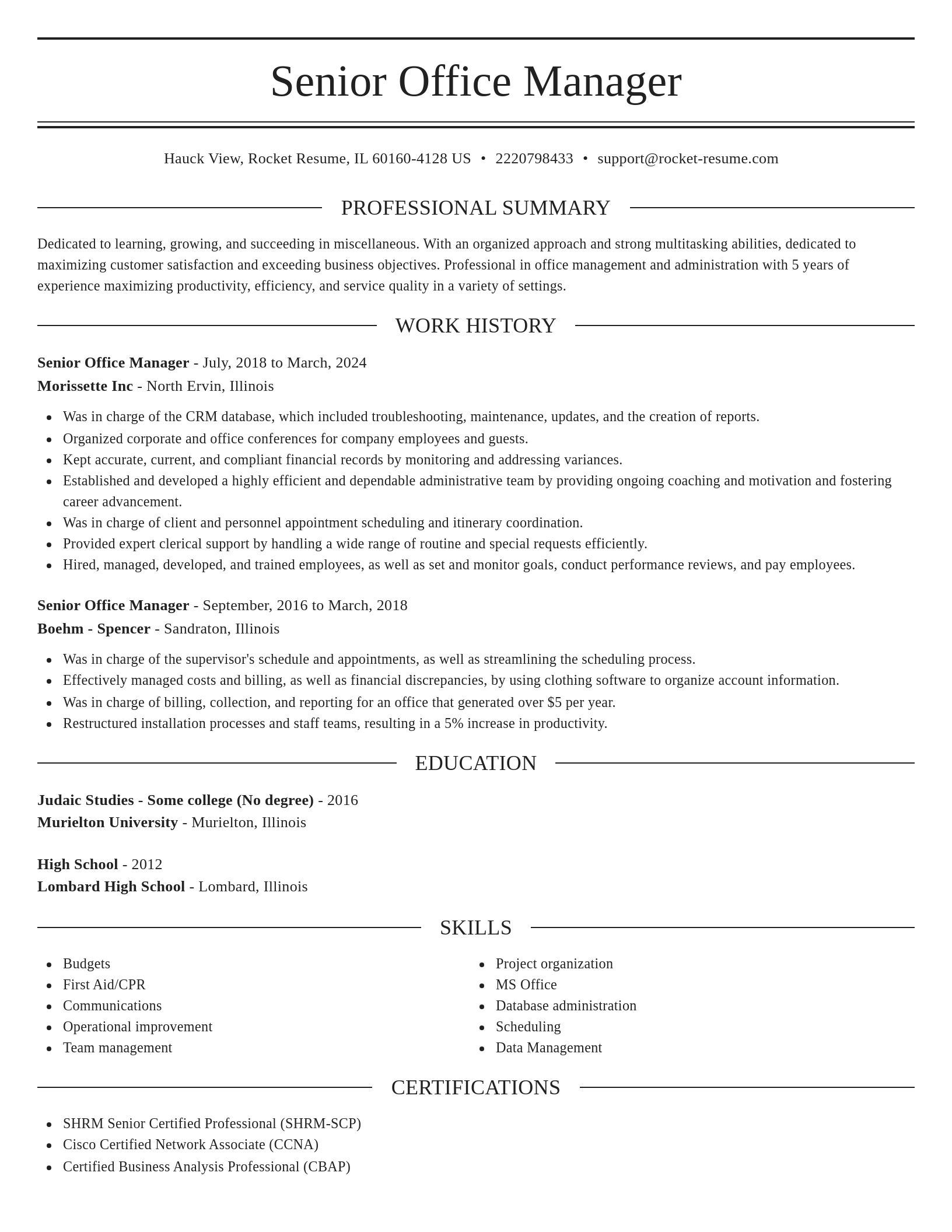 Elegant resume template
