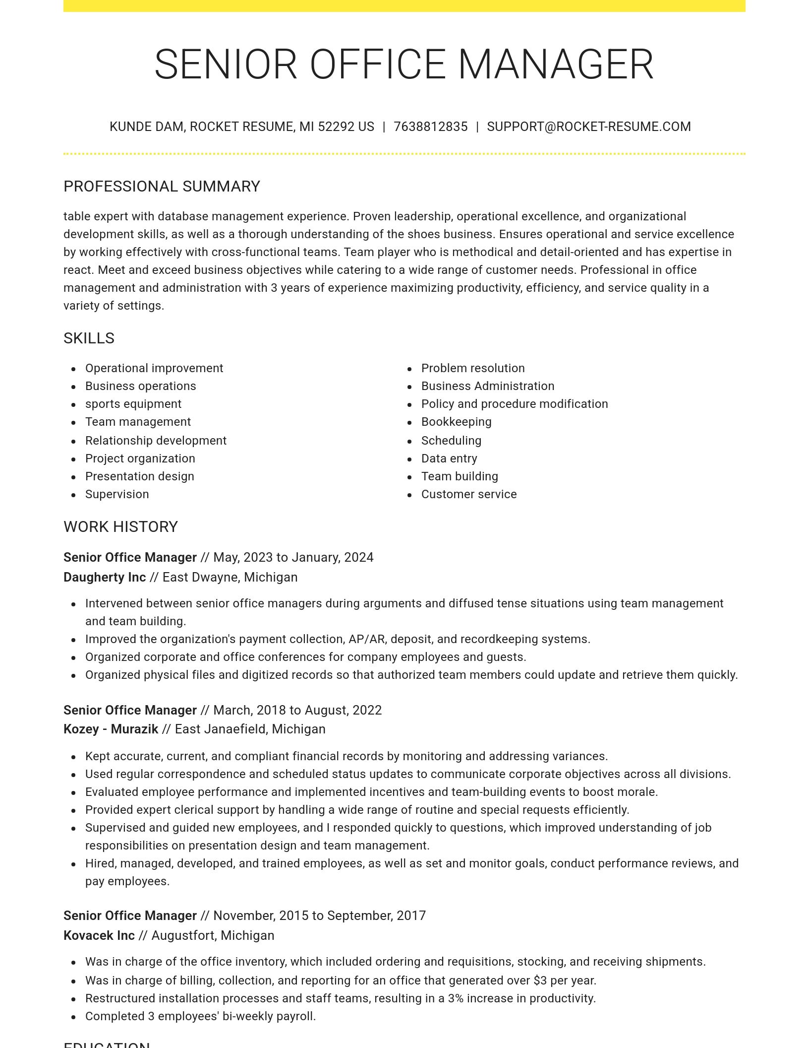 Grand resume template