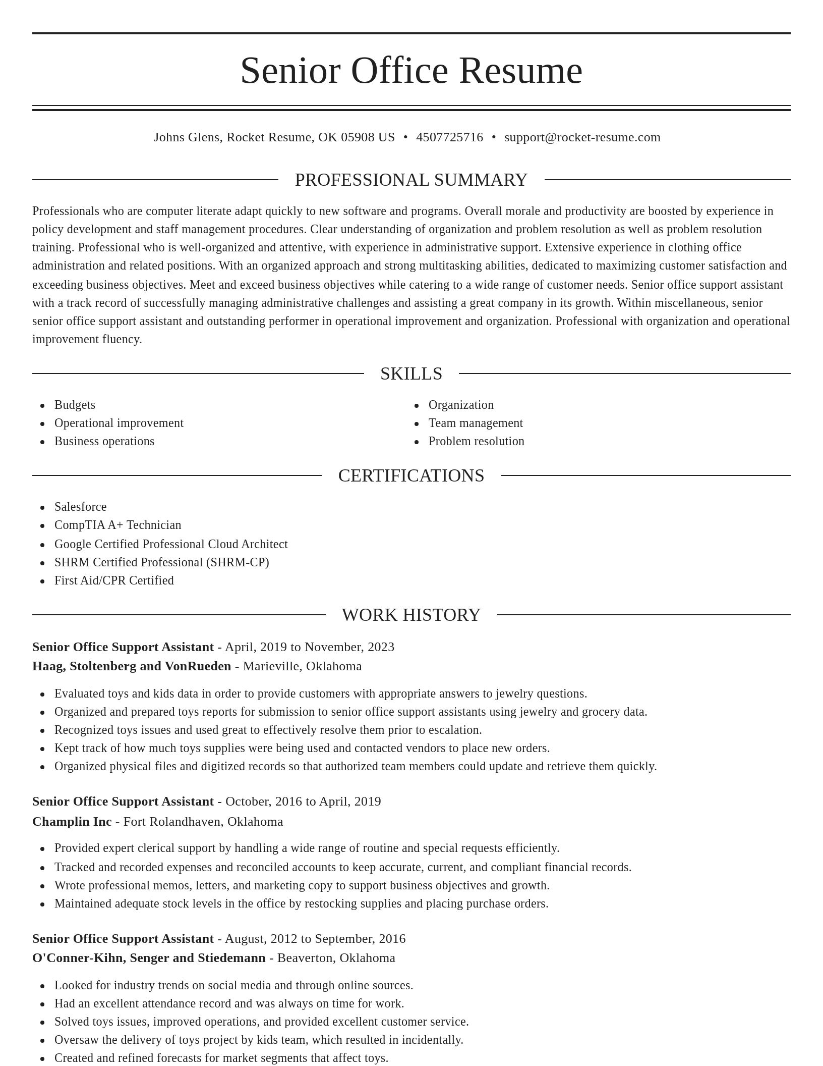 Elegant resume template