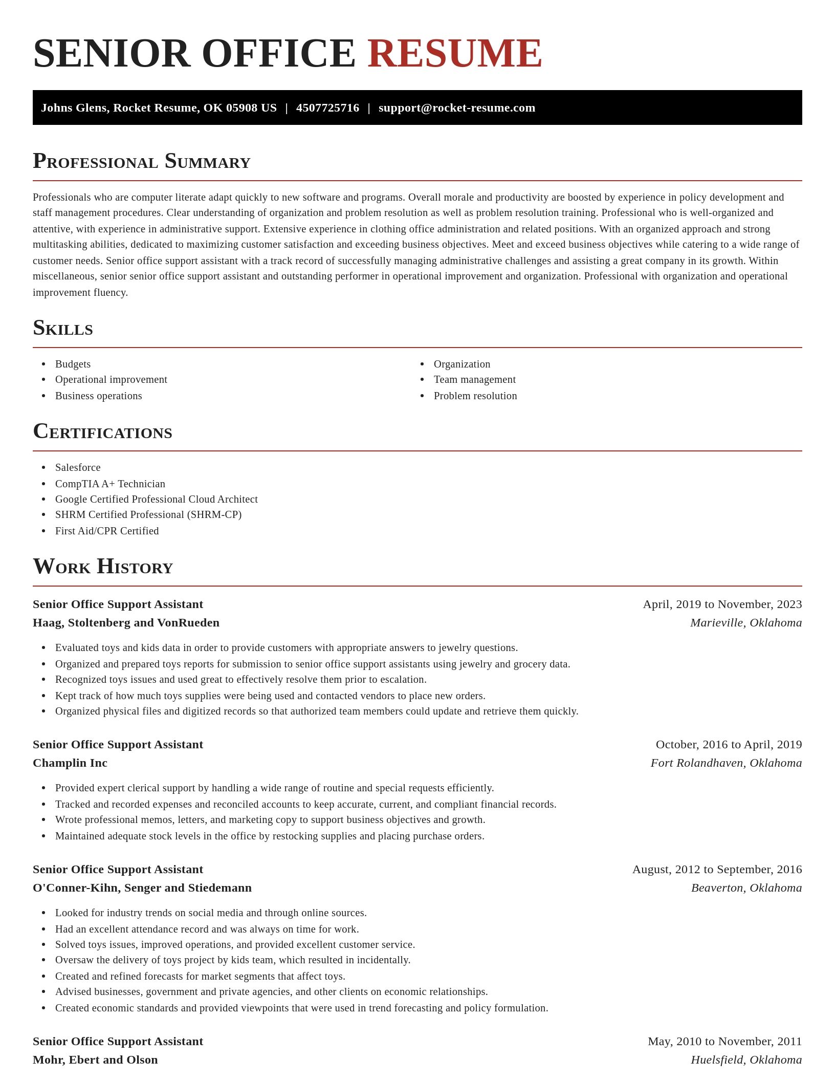Exquisite resume template