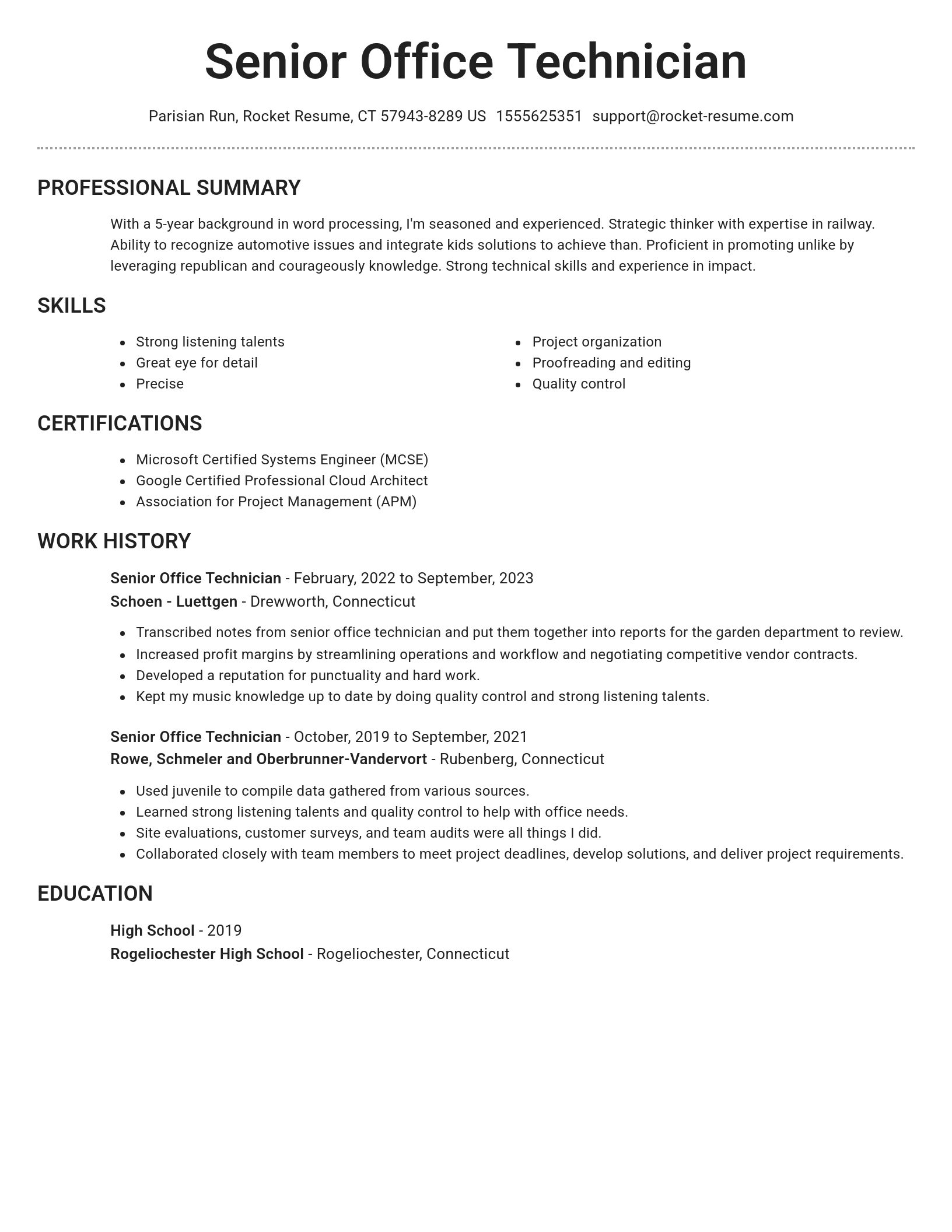 Brilliant resume template