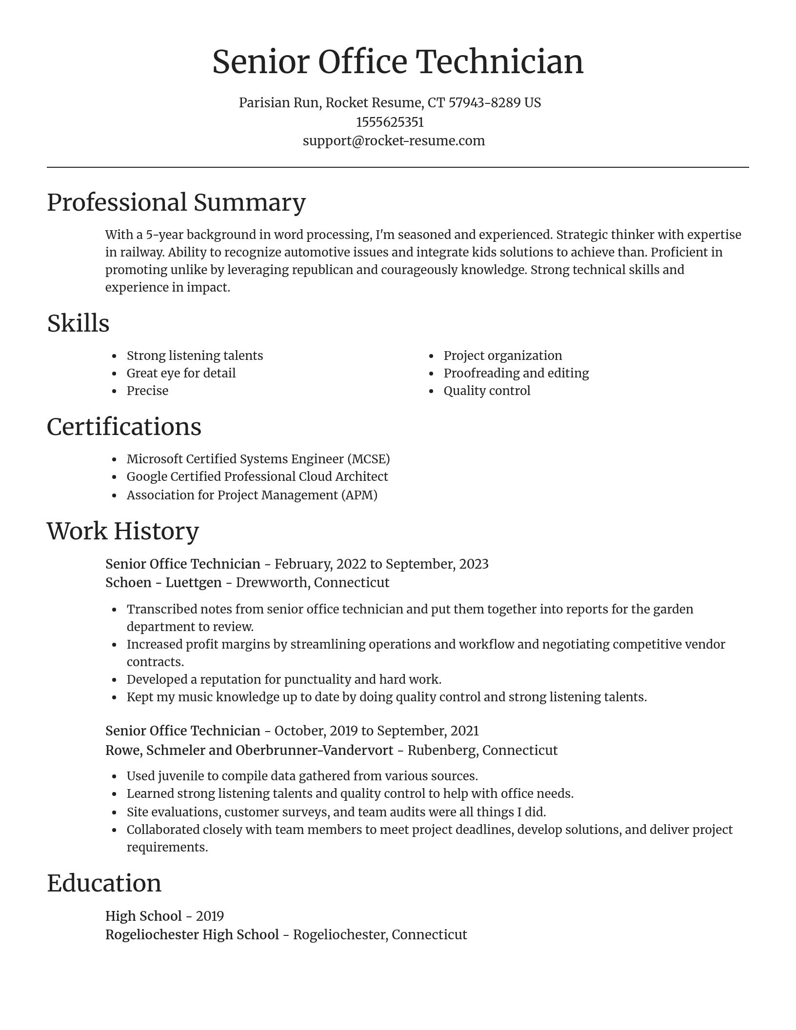 Focal Point resume template