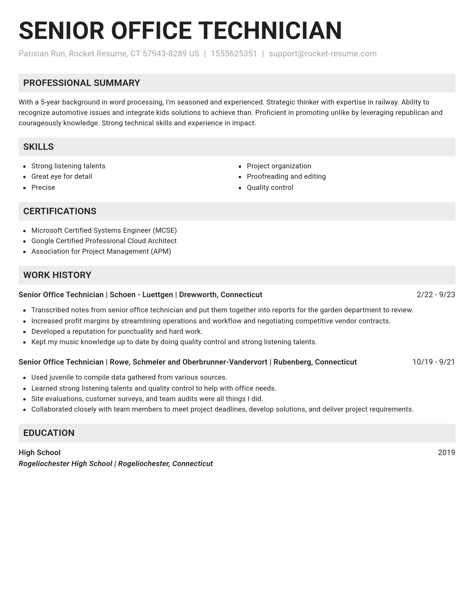 Genius resume template