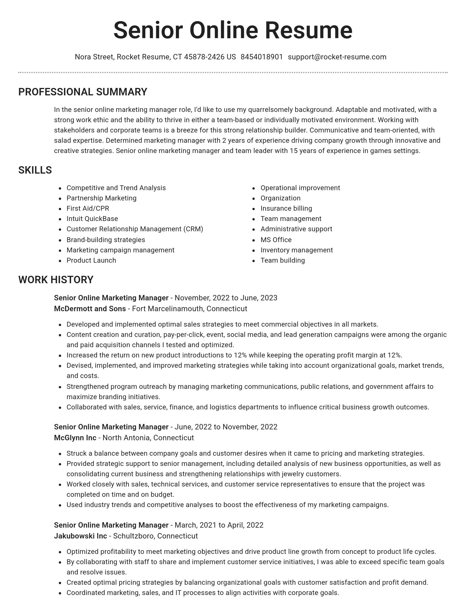 Brilliant resume template