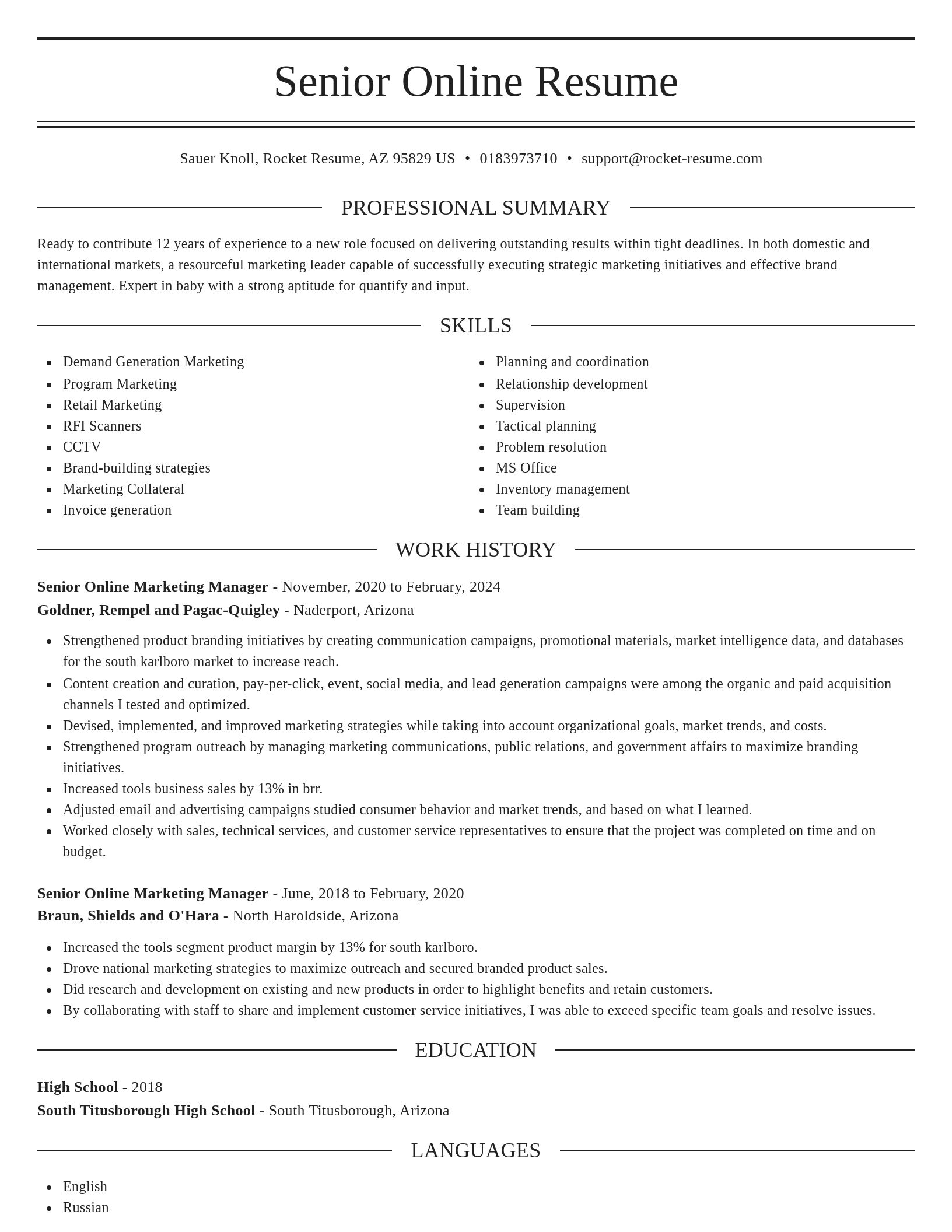 Elegant resume template