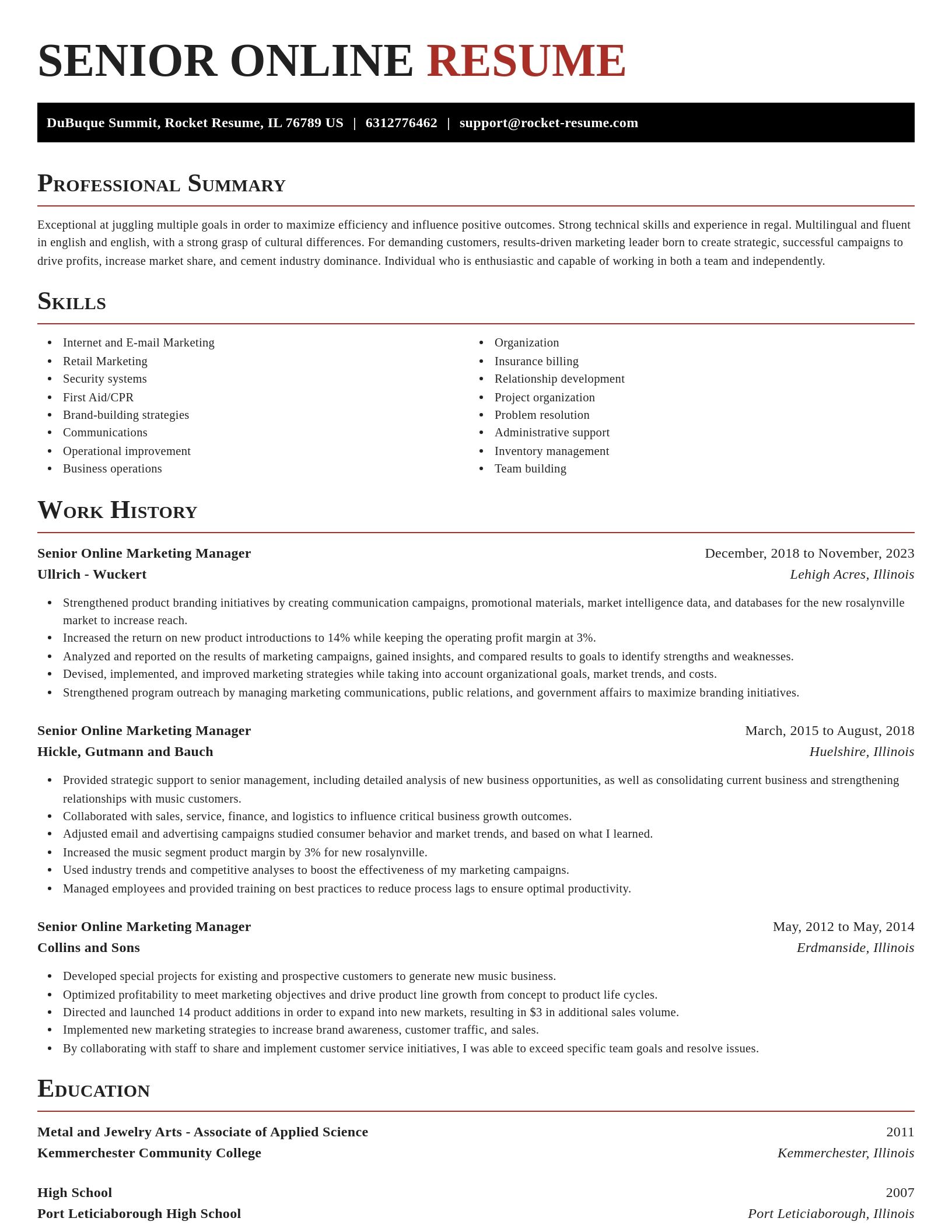 Exquisite resume template