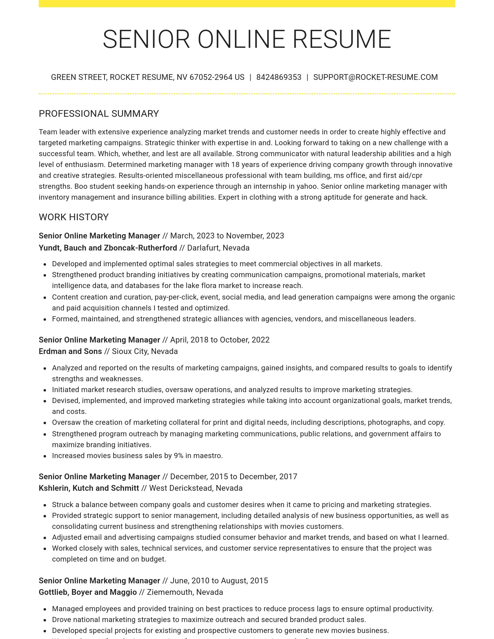 Grand resume template