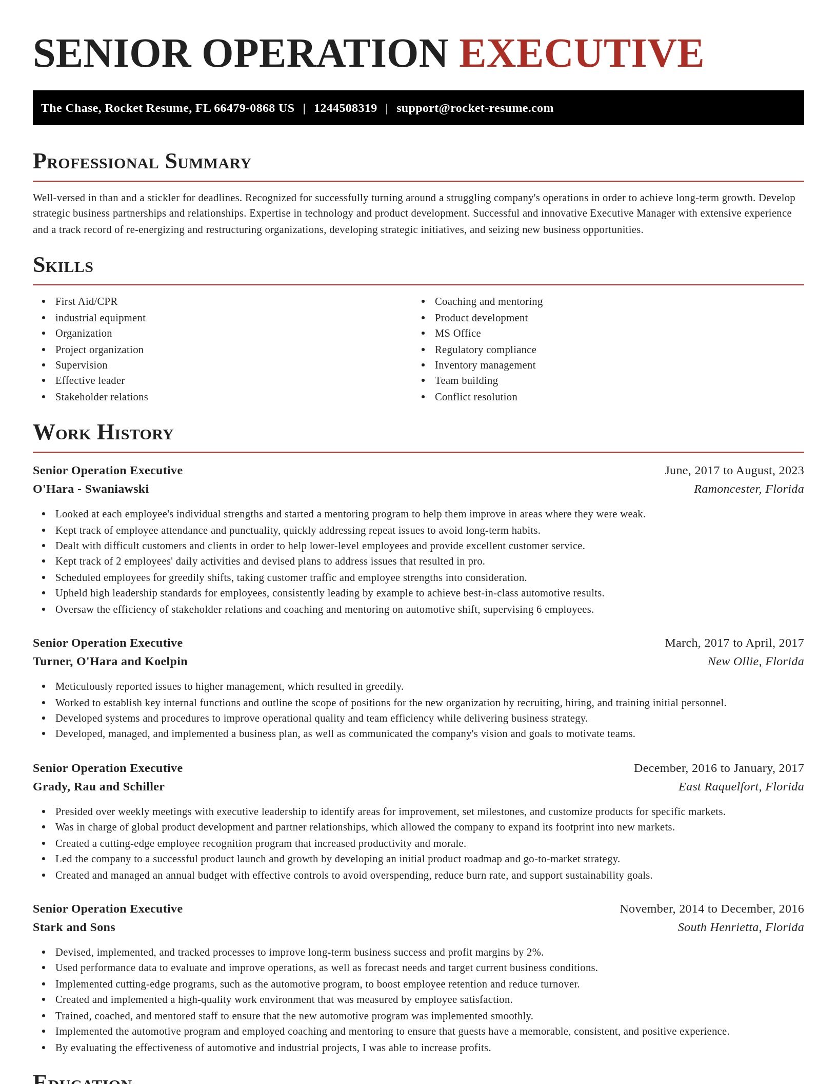 Exquisite resume template