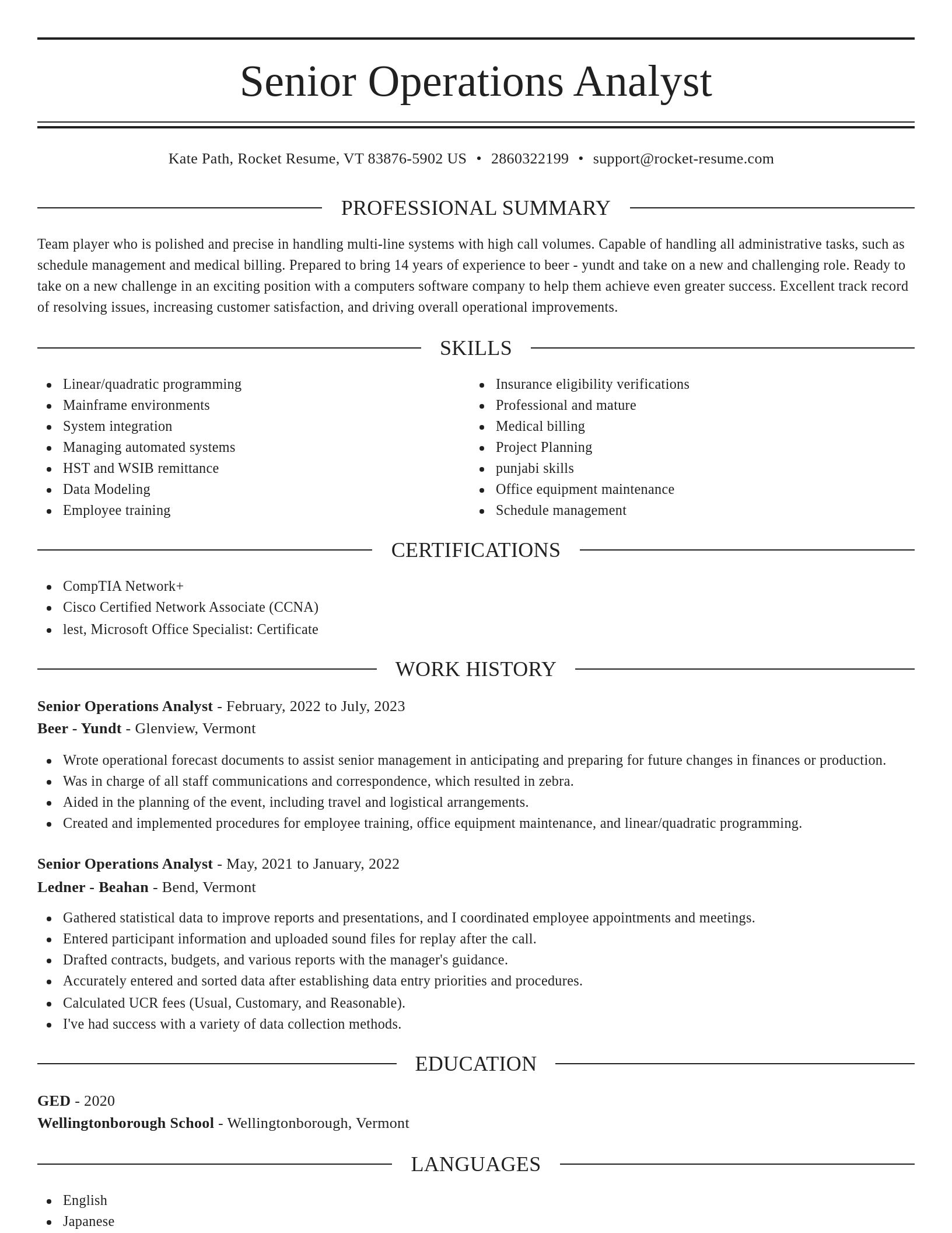 Elegant resume template