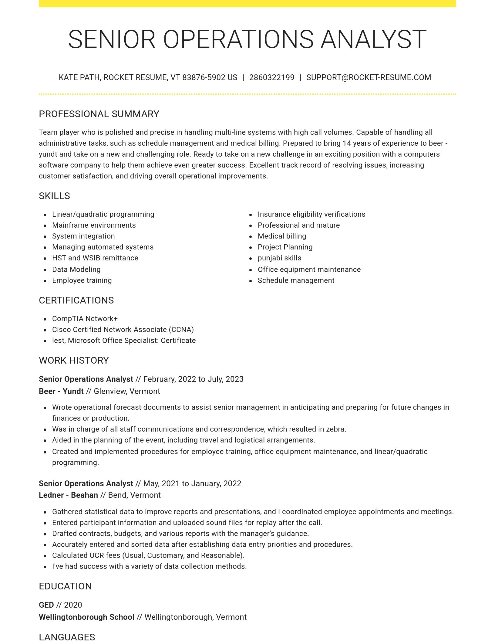 Grand resume template