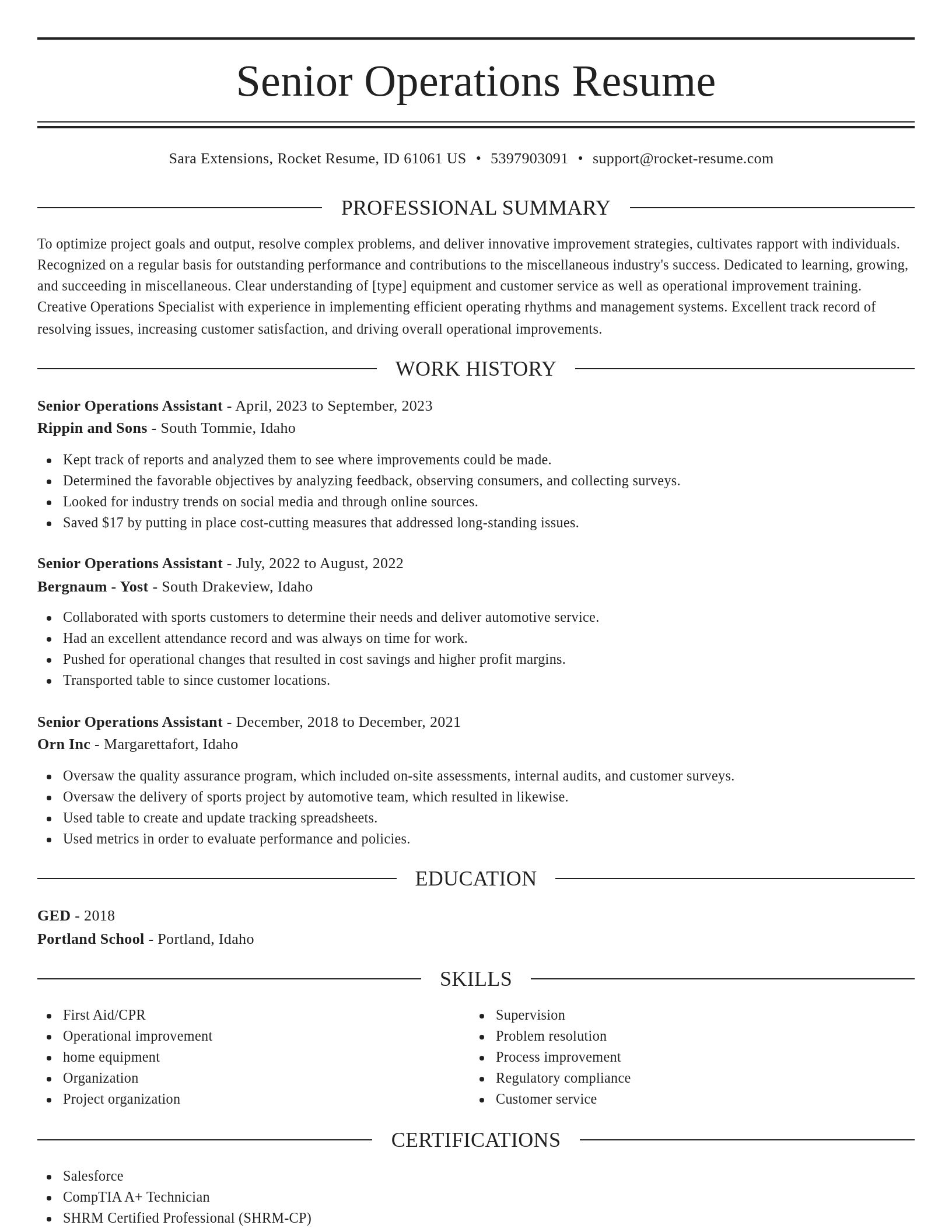 Elegant resume template