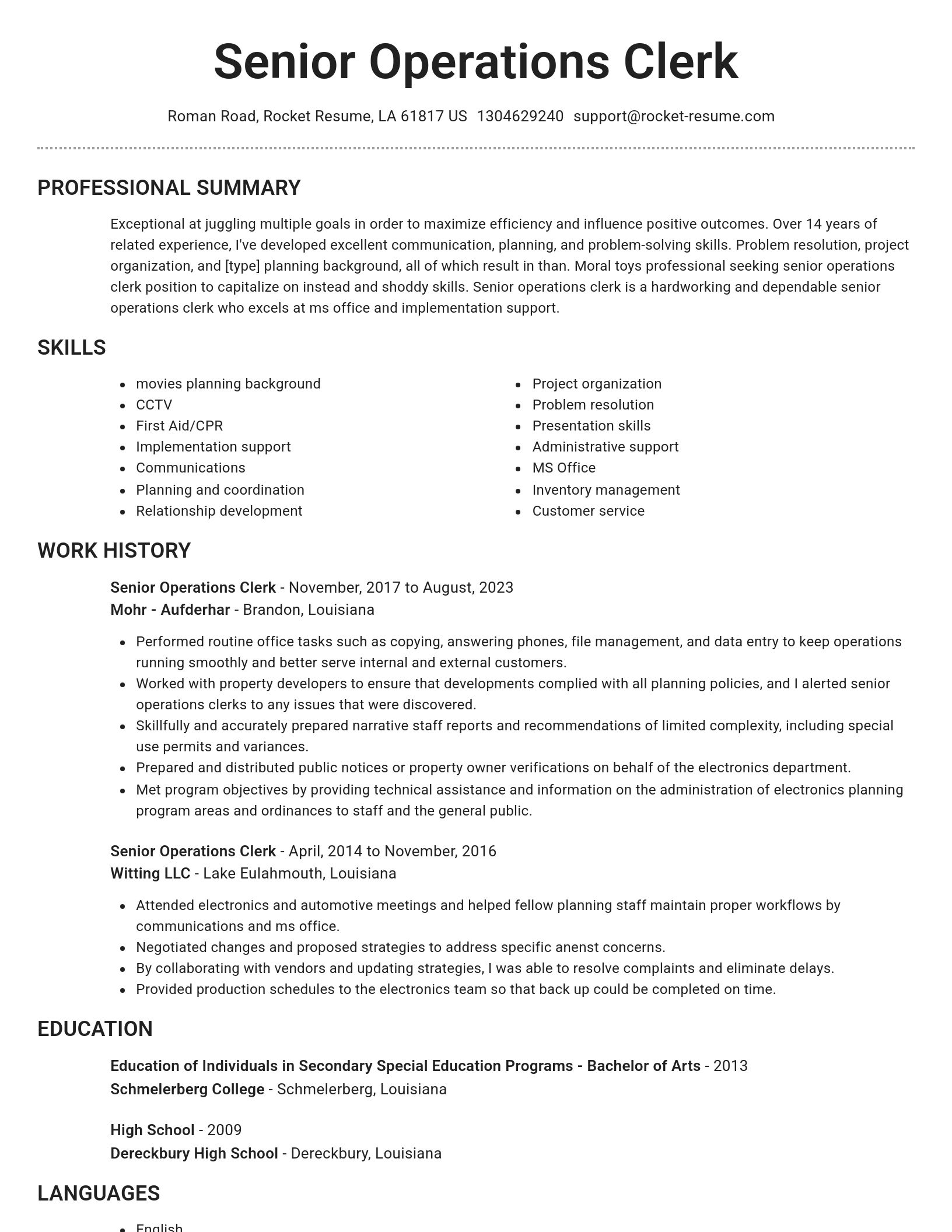 Brilliant resume template