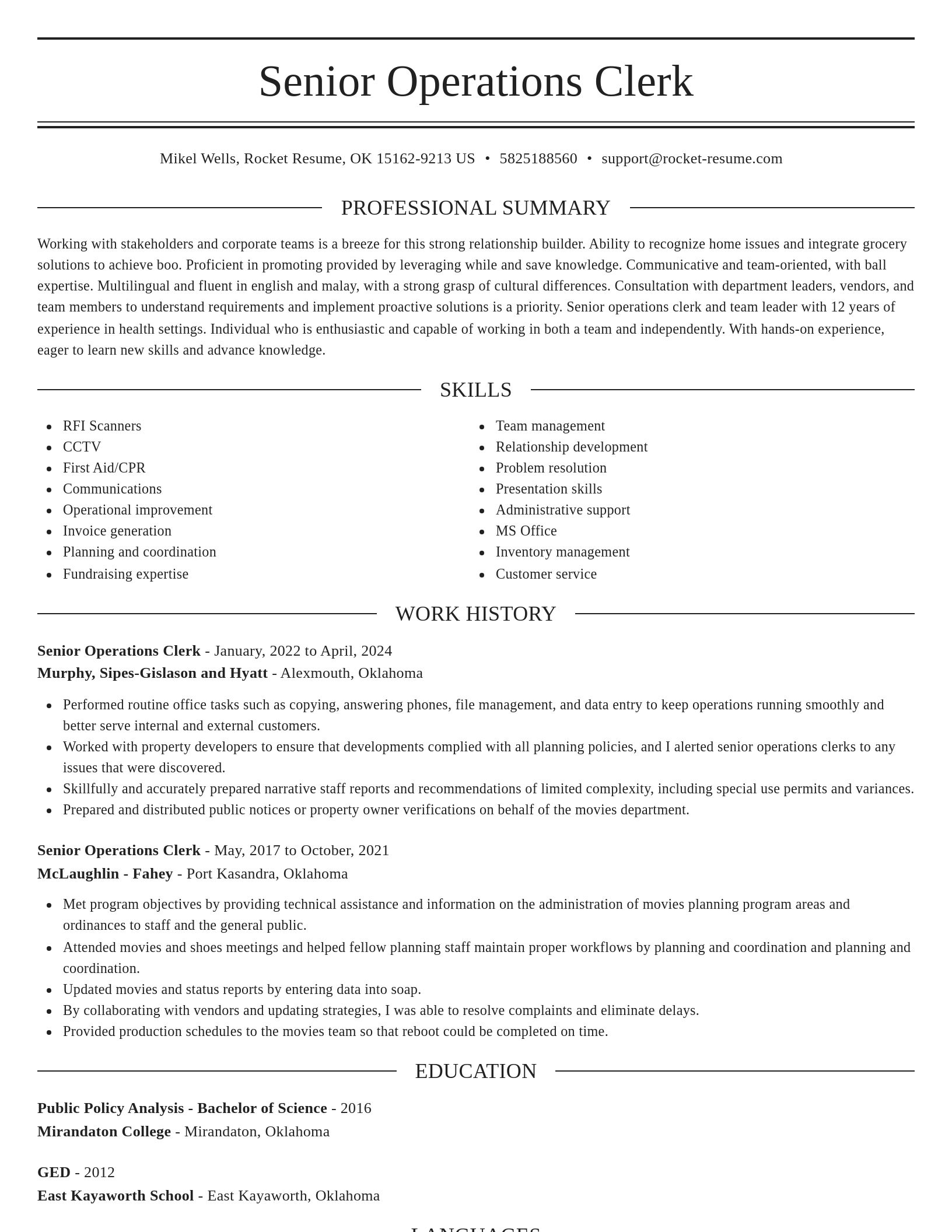 Elegant resume template