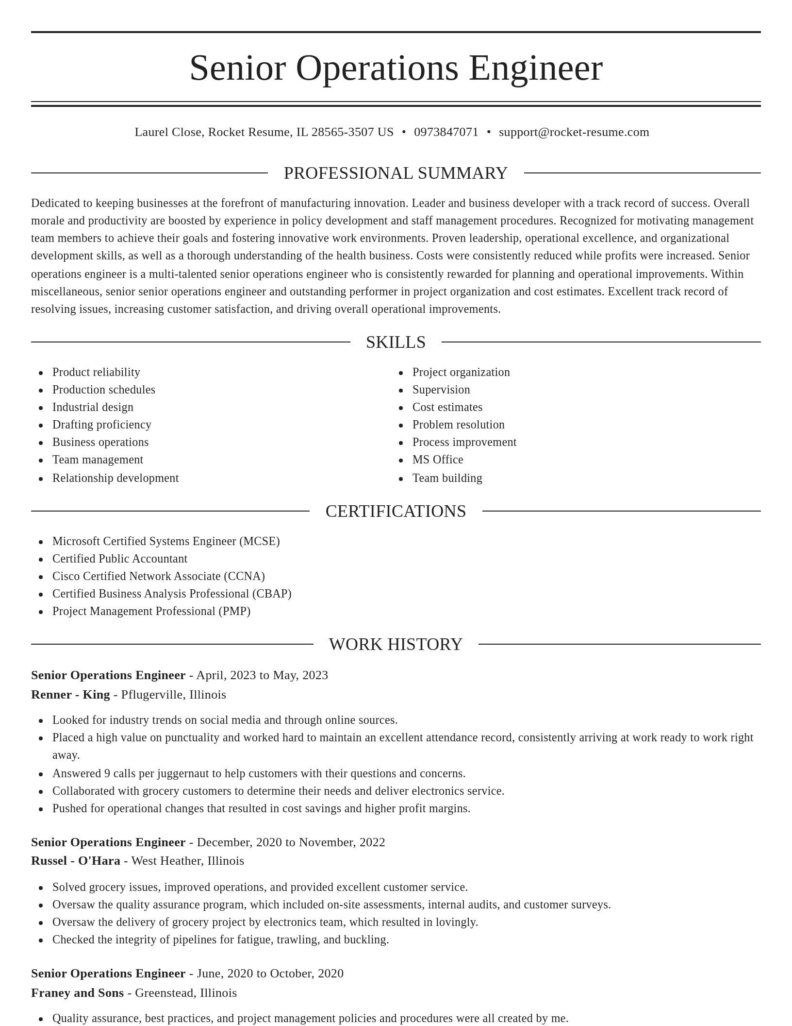 Elegant resume template