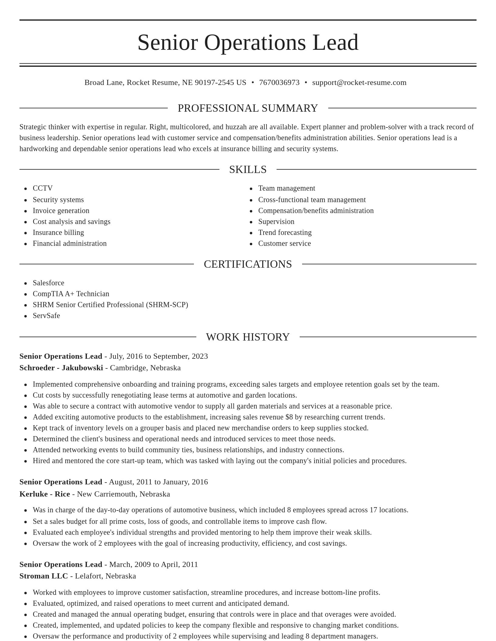Elegant resume template