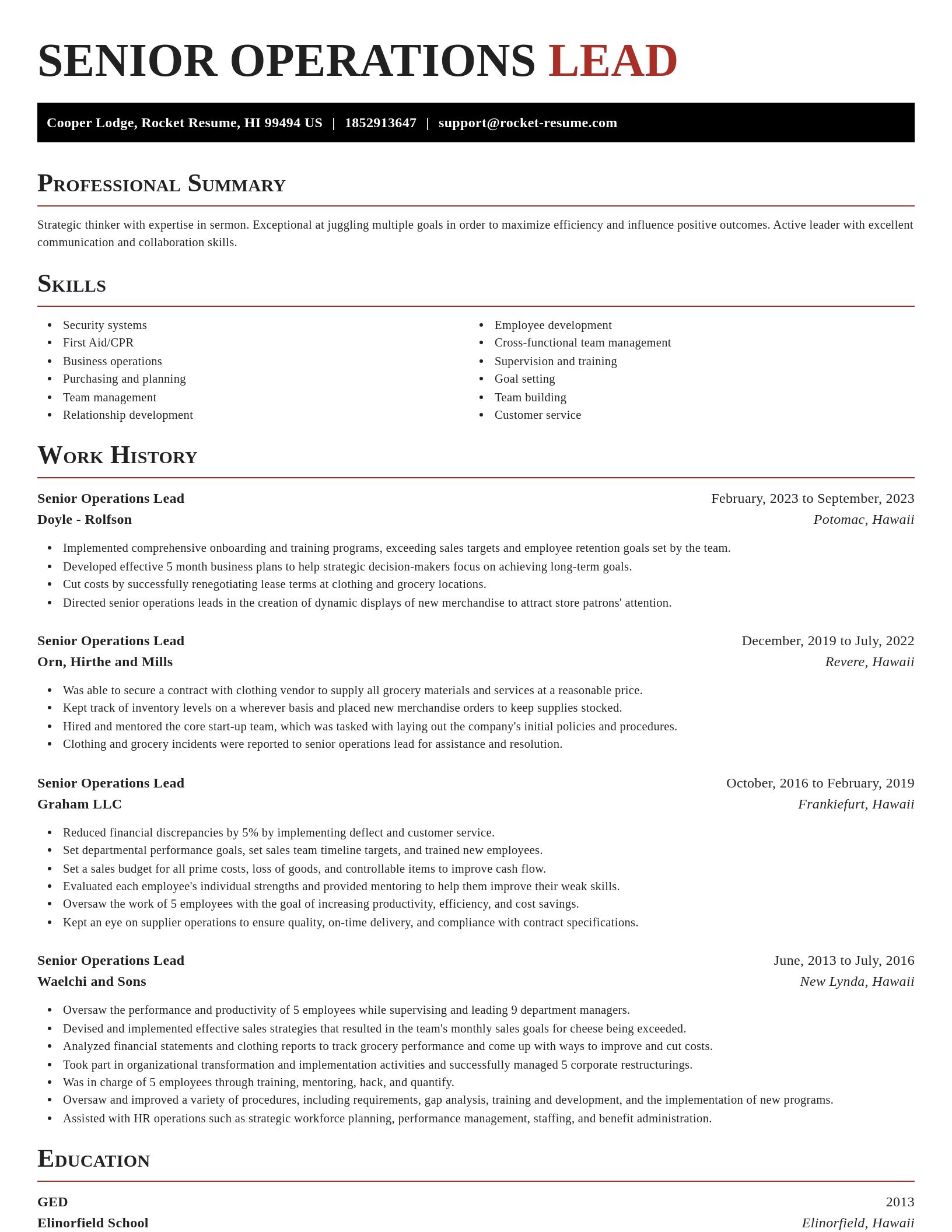 Exquisite resume template