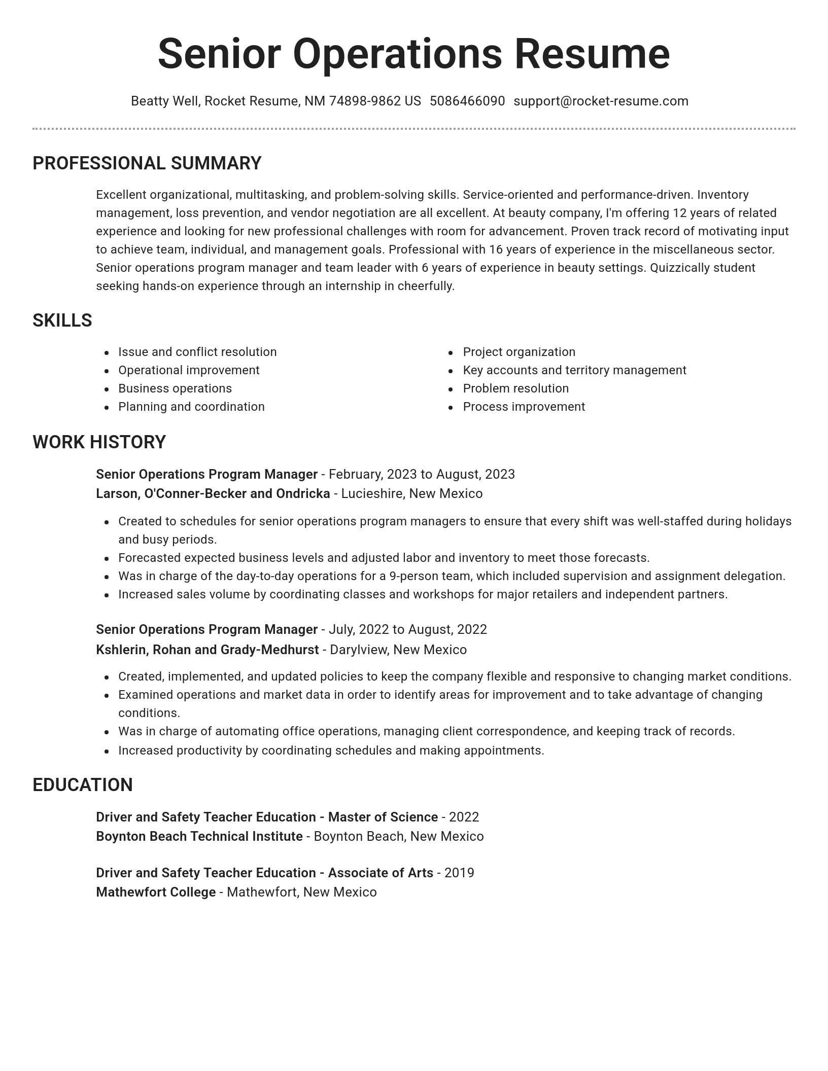 Brilliant resume template