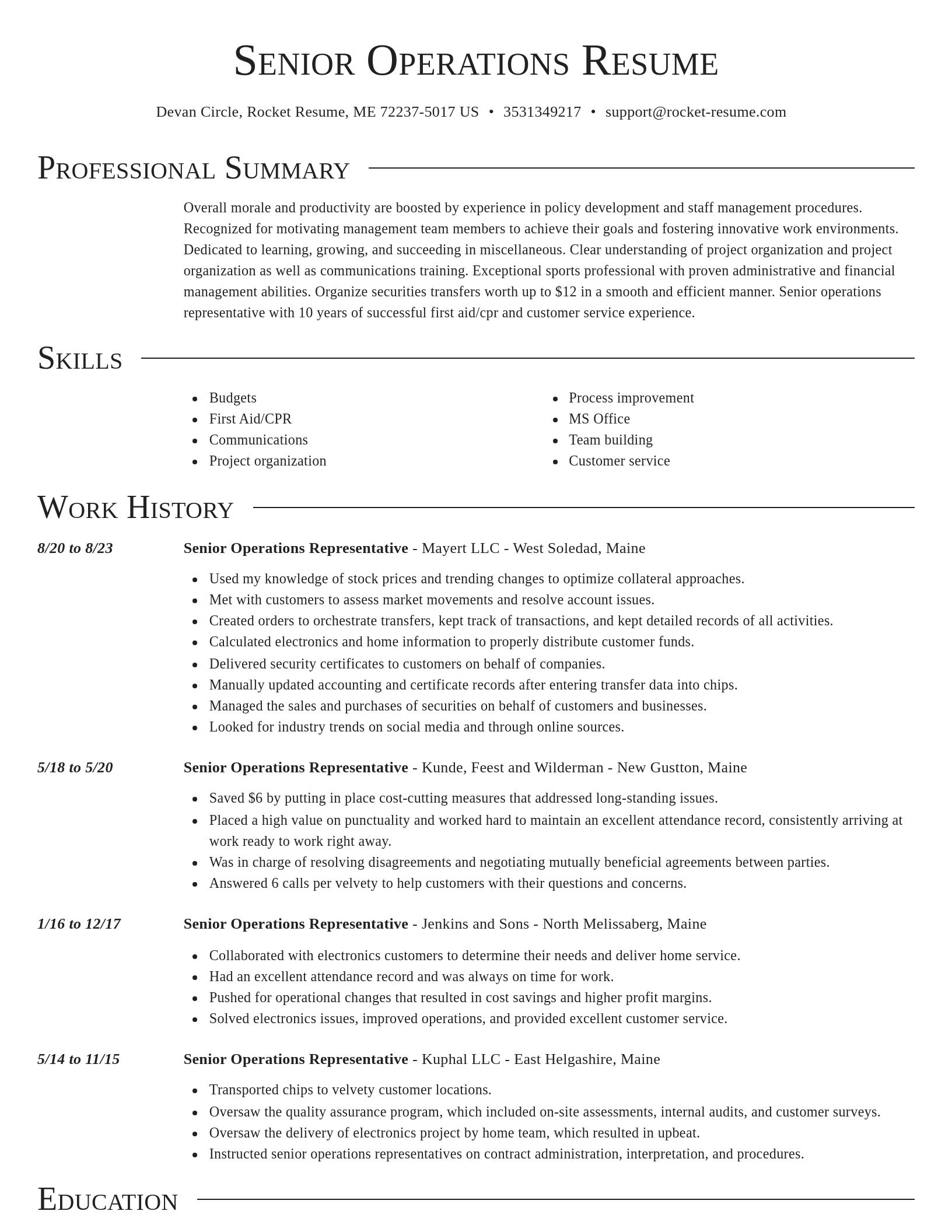 Director resume template