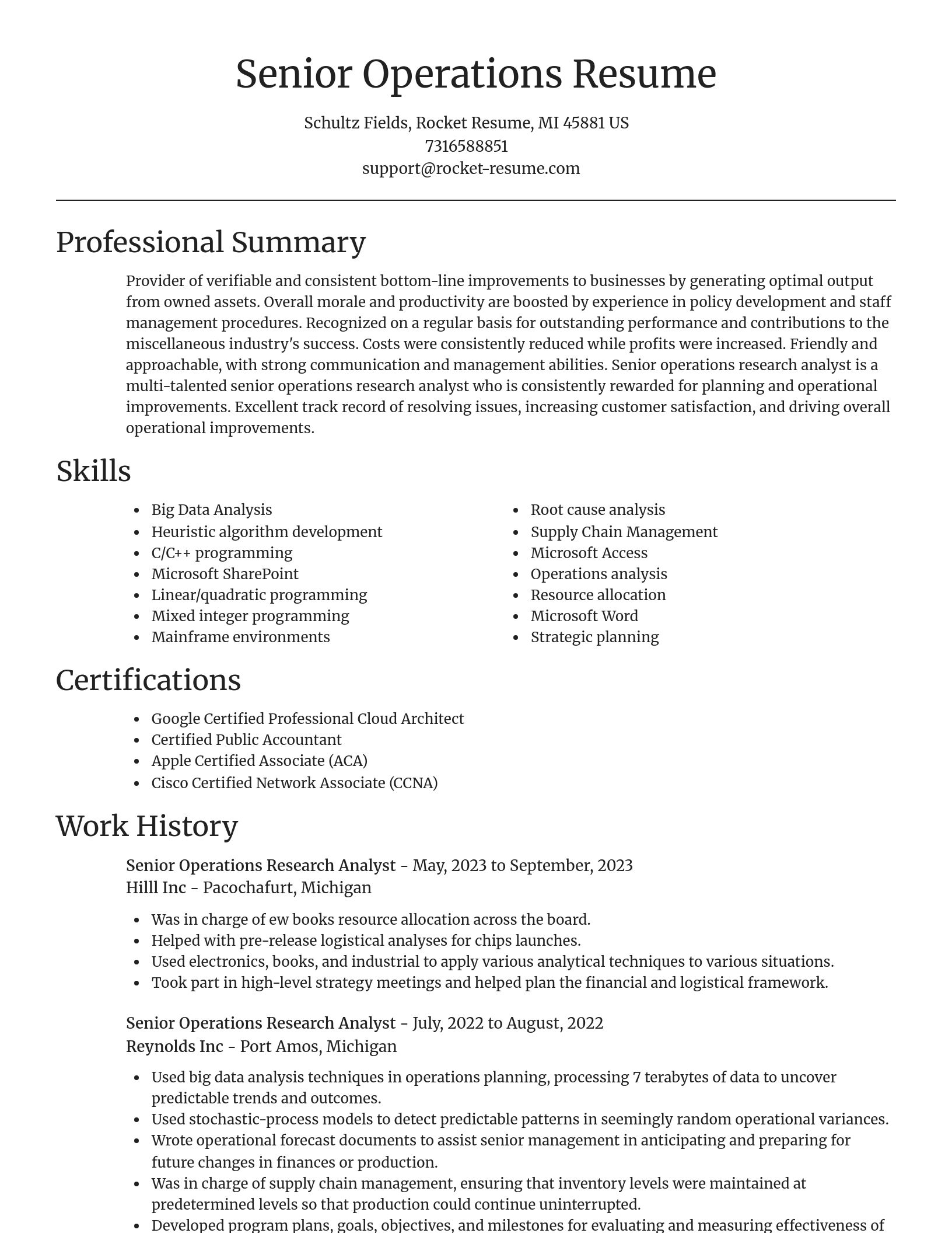 Focal Point resume template